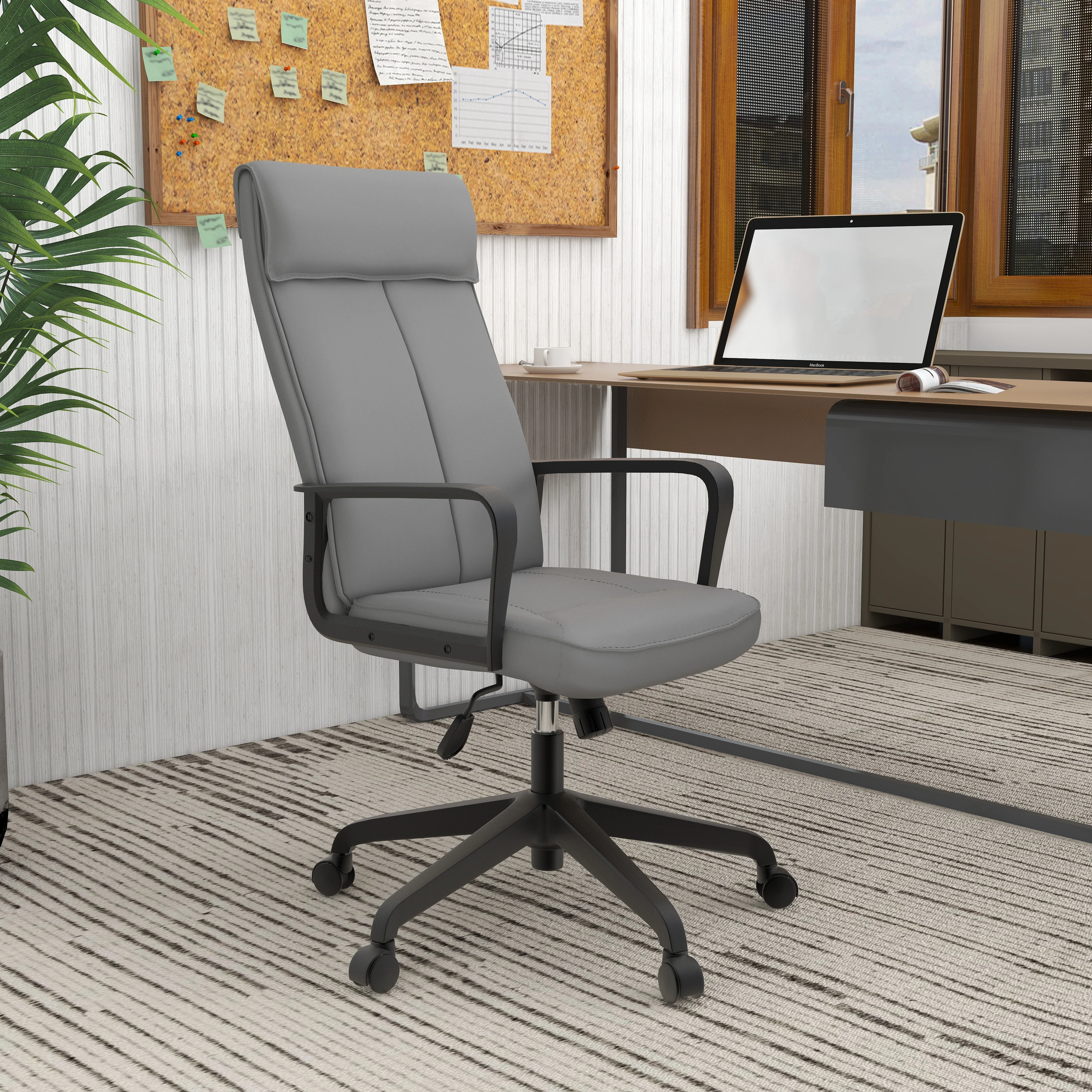 Aiaria Collection Modern Office Chair In Grey
