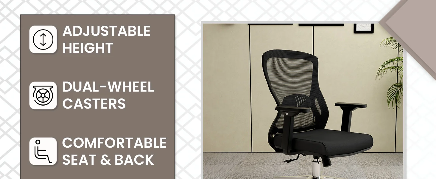Office Adorit Series Office Task Chair In Black
