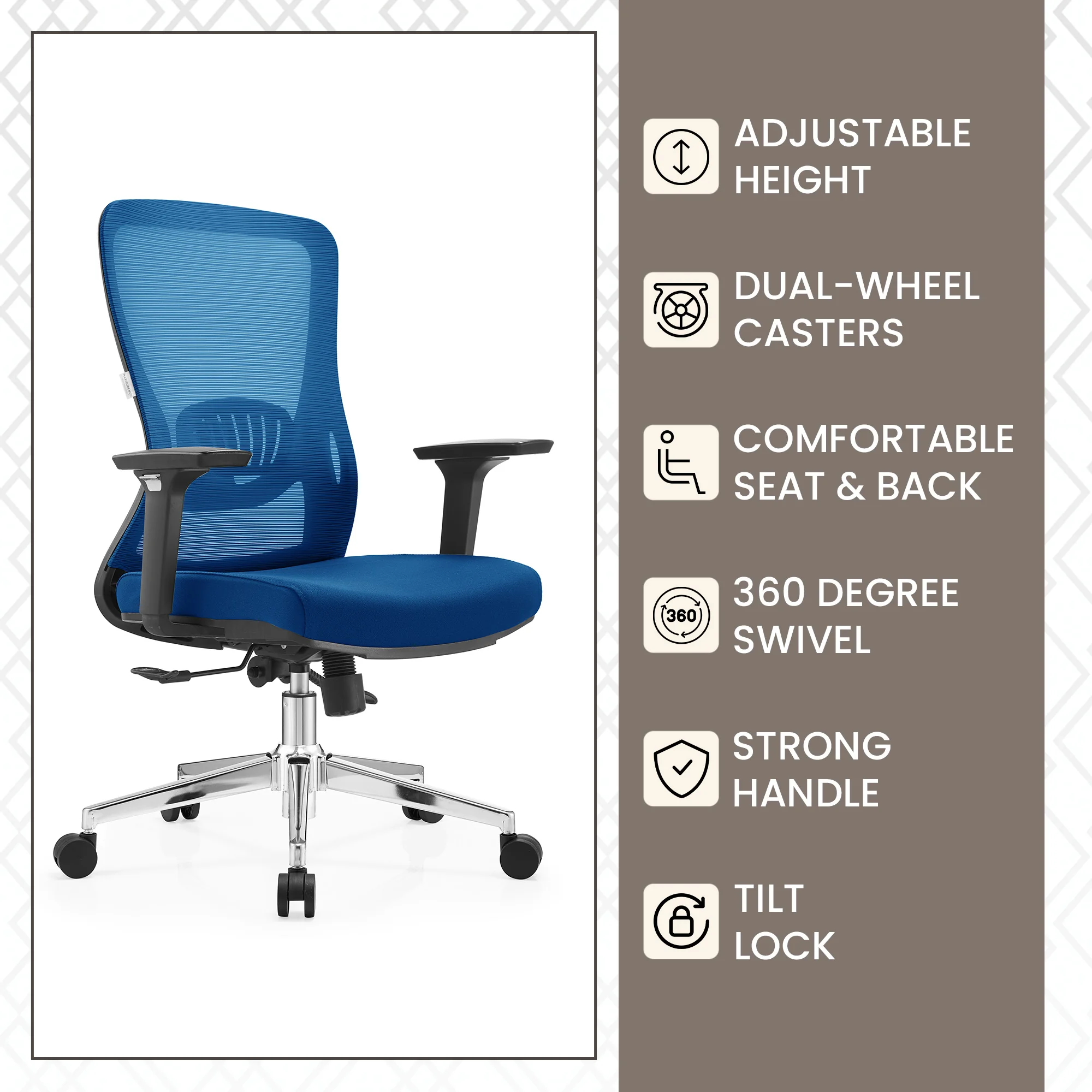 Office Adorit Series Office Task Chair In Blue