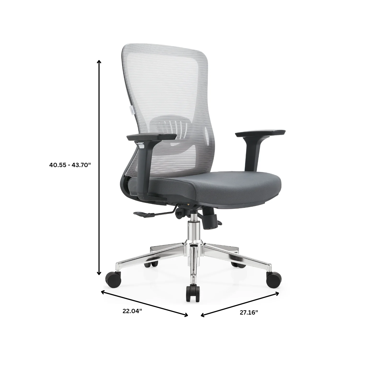 Office Adorit Series Office Task Chair In Grey