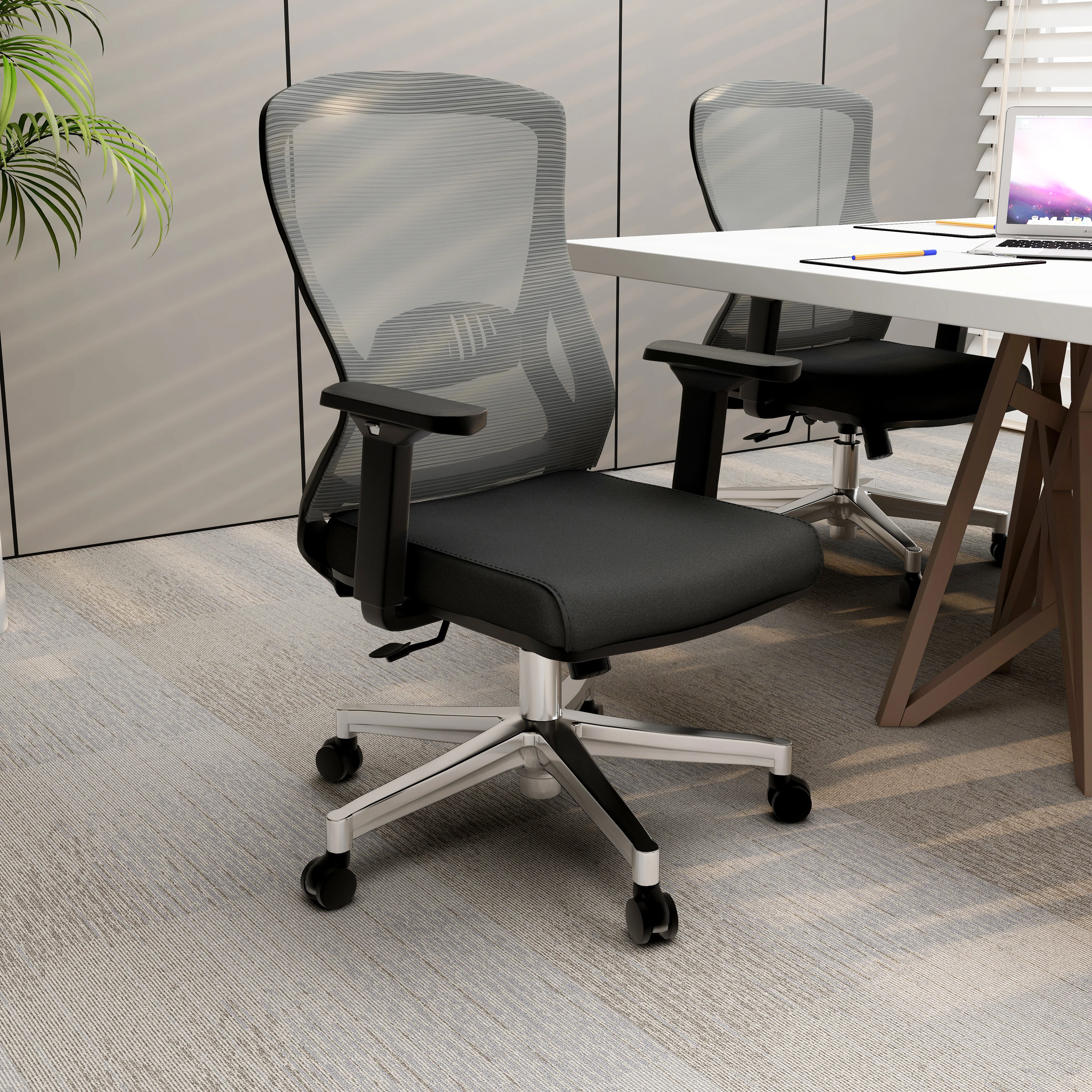 Office Adorit Series Office Task Chair In Light Grey