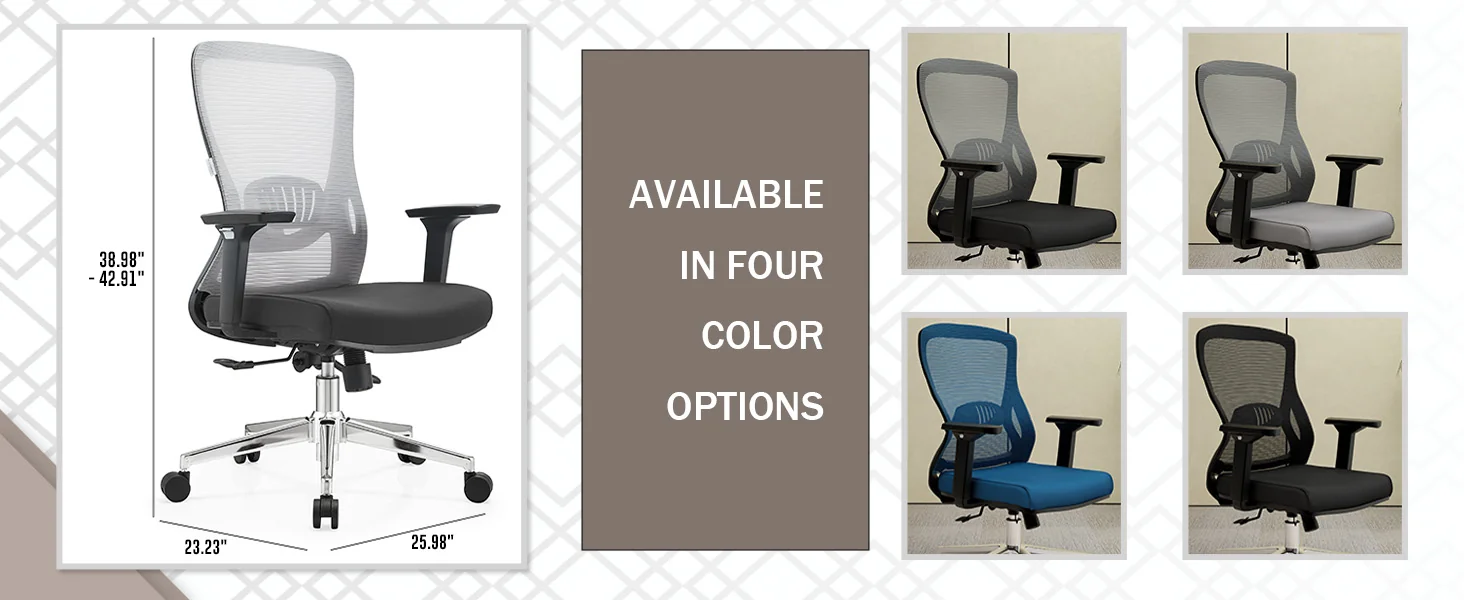 Office Adorit Series Office Task Chair In Light Grey