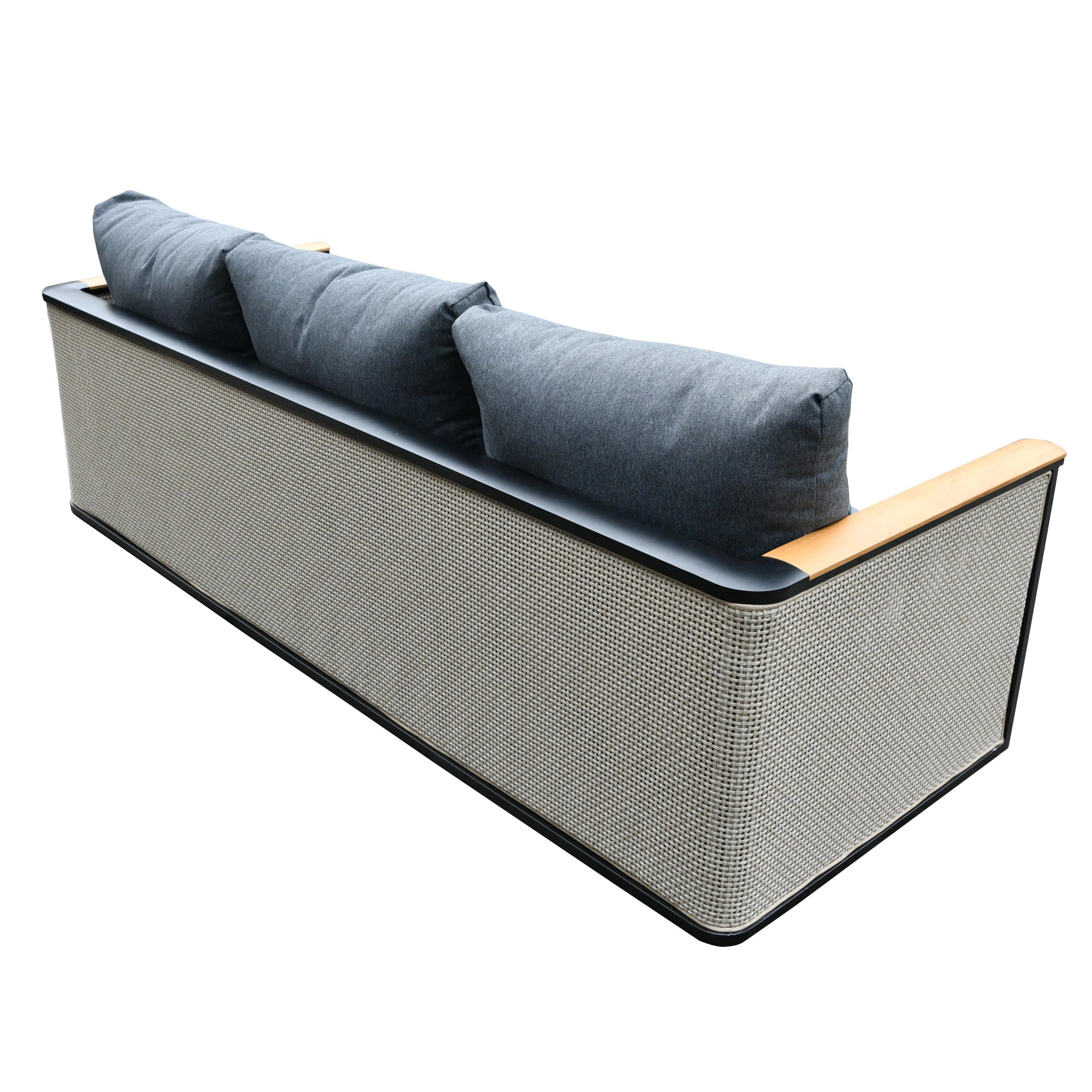 4-Piece Conversation Set with Coffee Table, Sofa, and 2 Accent Chairs in Black Arvin Collection