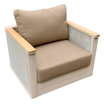 4-Piece Conversation Set with Coffee Table, Sofa, and 2 Accent Chairs in Taupe Arvin Collection