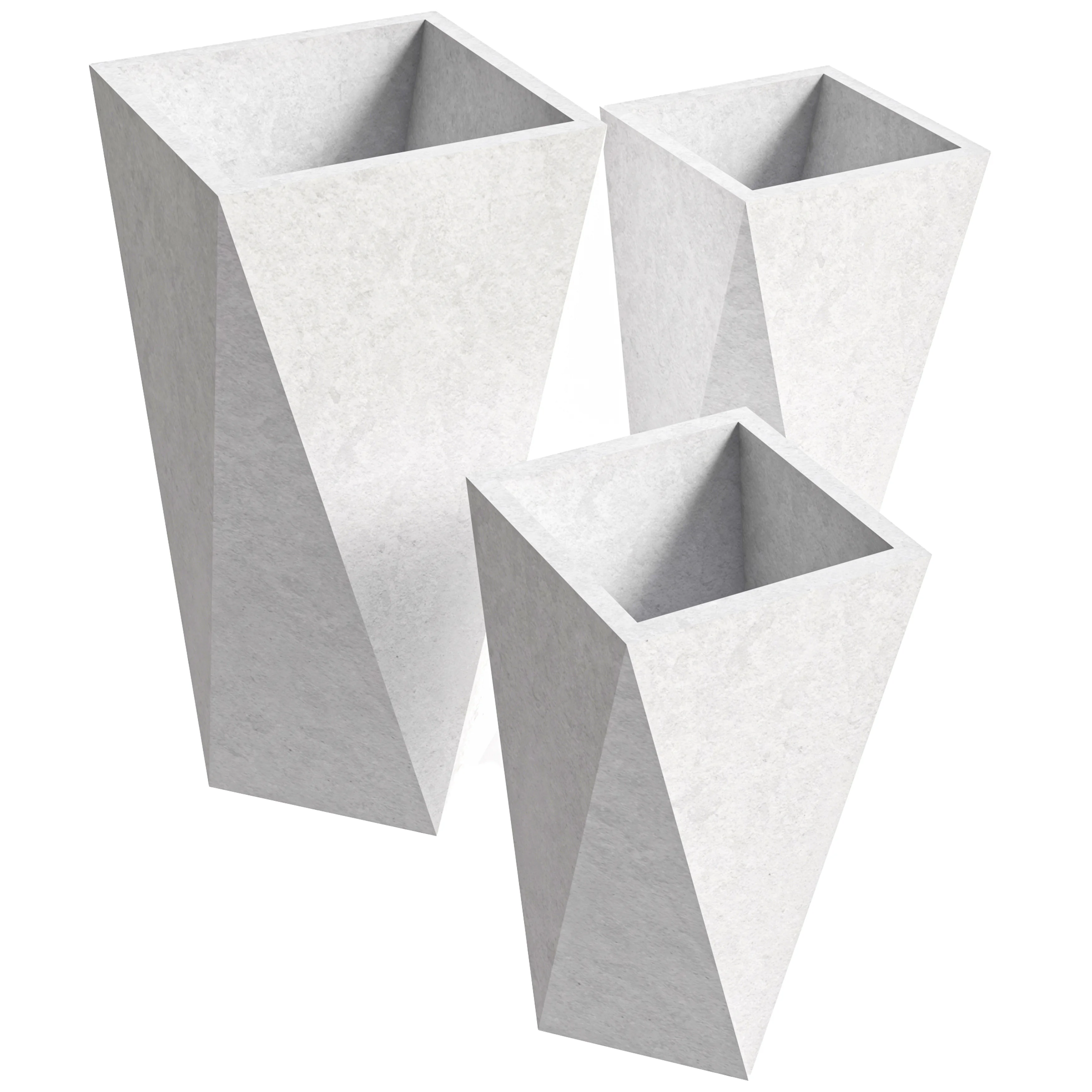 Aloe Series Planter set in White