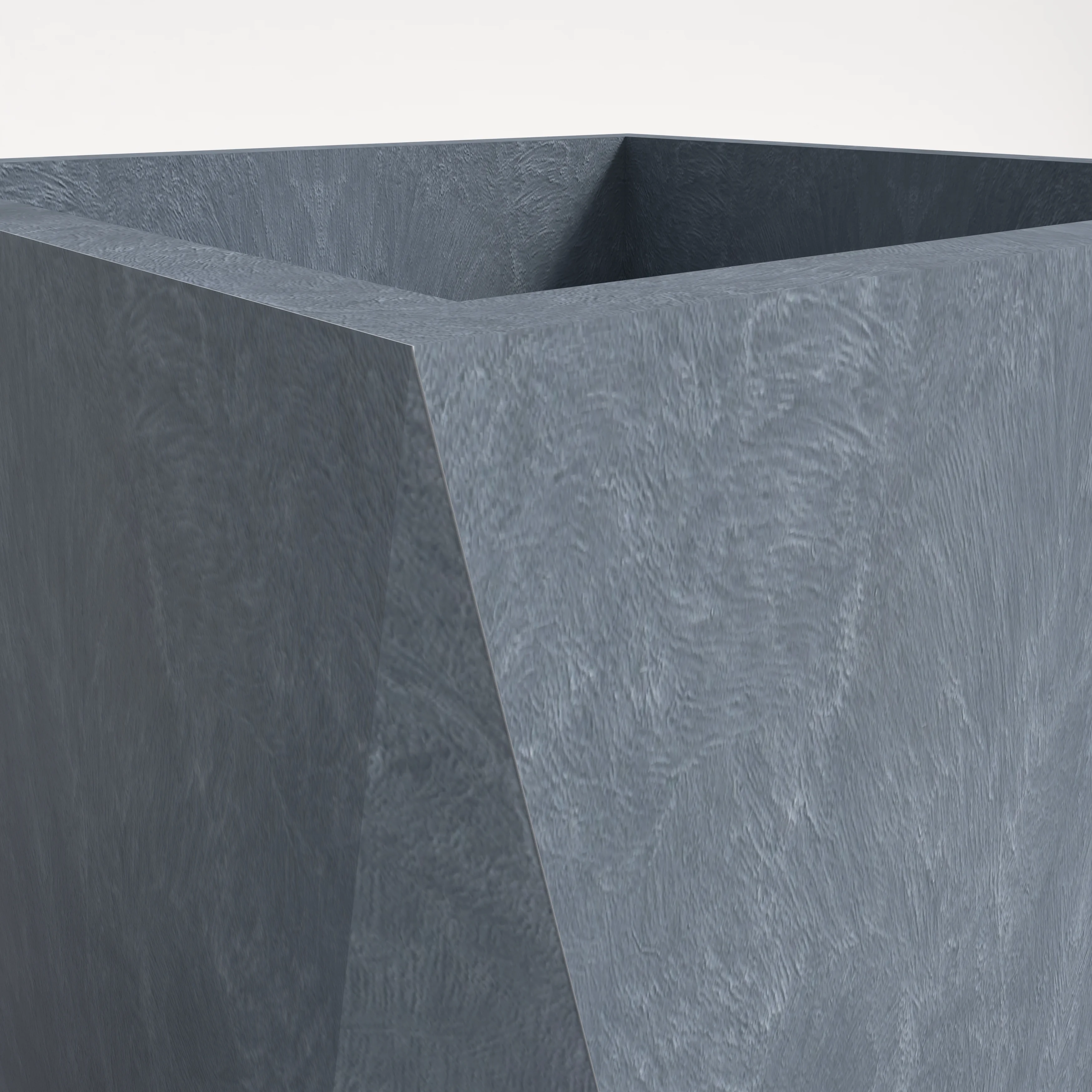 Aloe Series PolyStone Planter in Grey, 13 x 13, 24 High