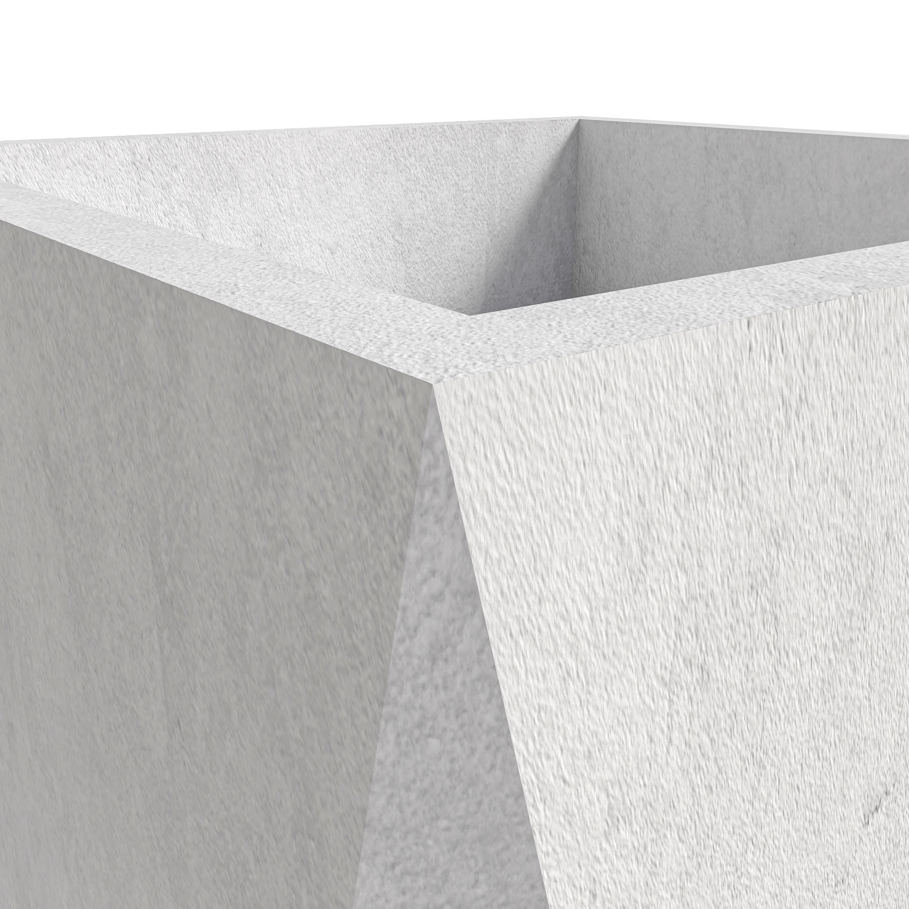 Aloe Series PolyStone Planter in White, 13 x 13, 24 High