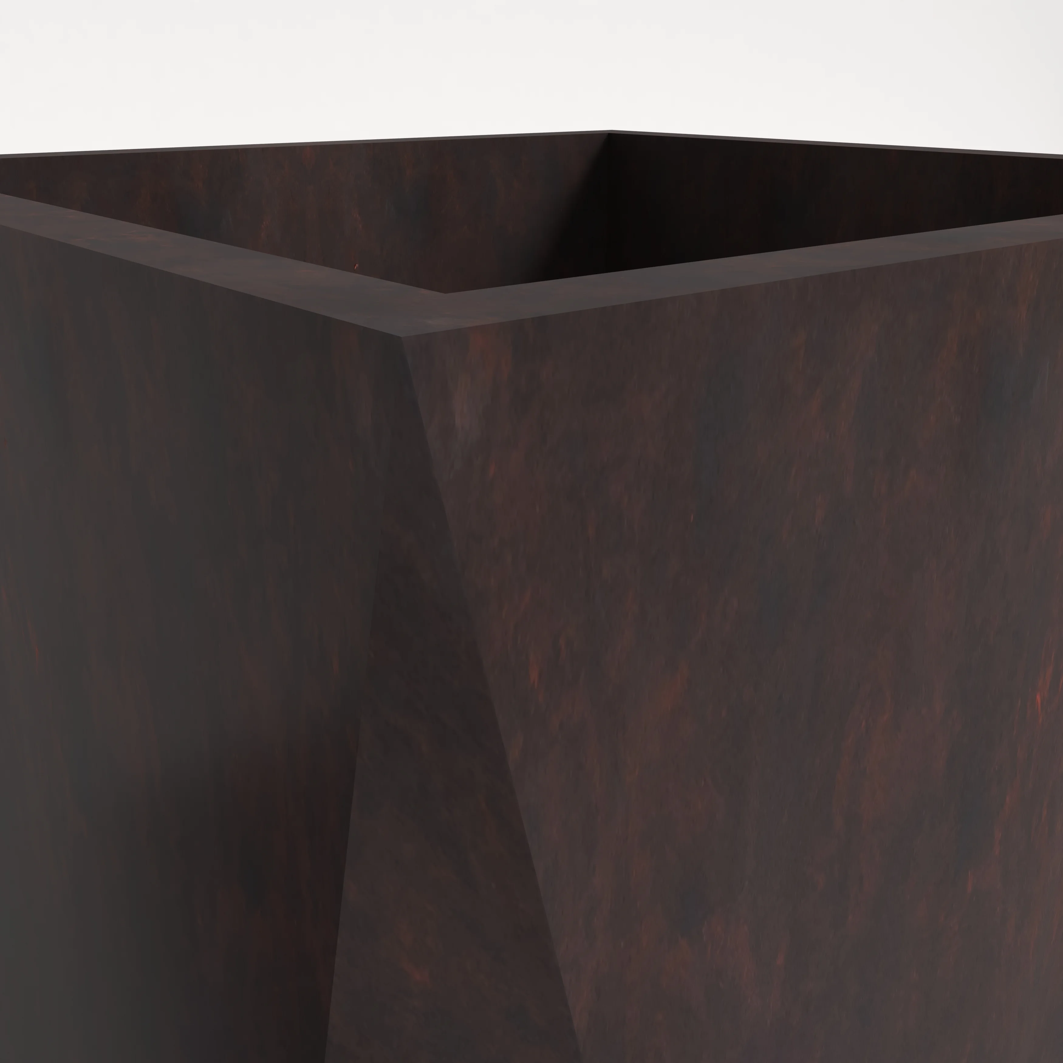 Aloe Series PolyStone Planter in Brown, 13.8 x 13.8, 28.7 High