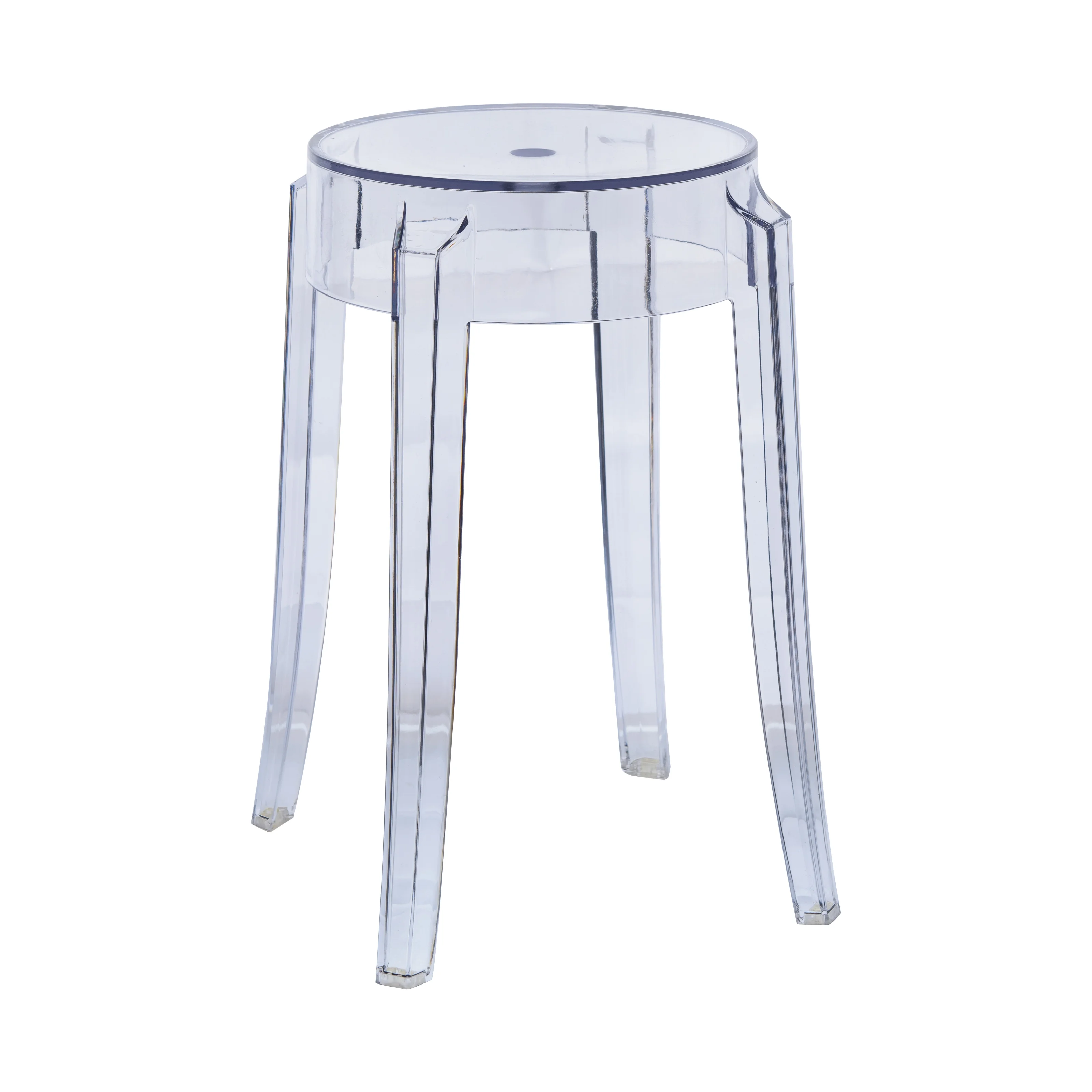 Averill Modern Plastic Dining Stool with Sturdy Seat and Legs for Kitchen and Dining Room - Set of 2