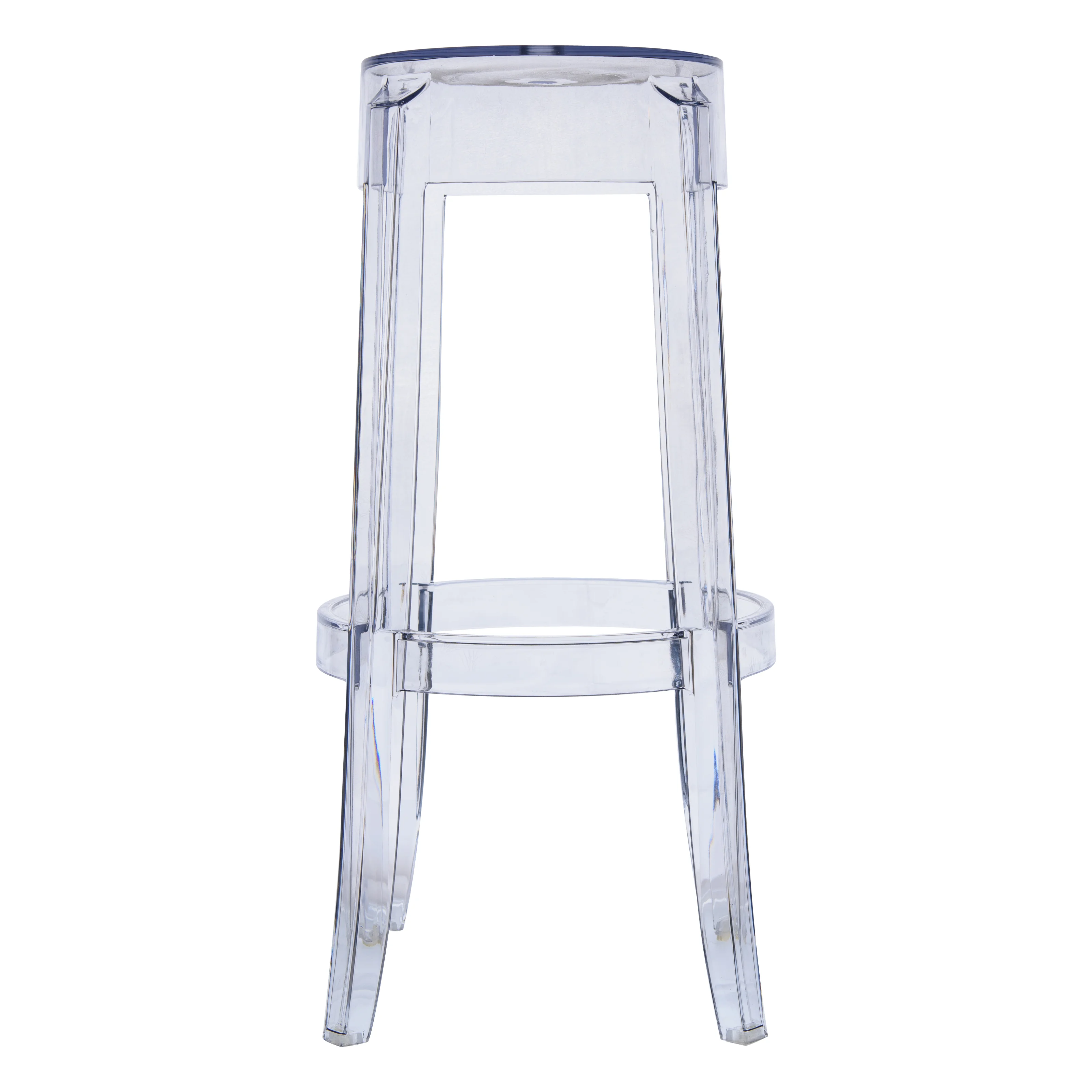 Averill Plastic Barstool with Clear Acrylic Seat and Legs