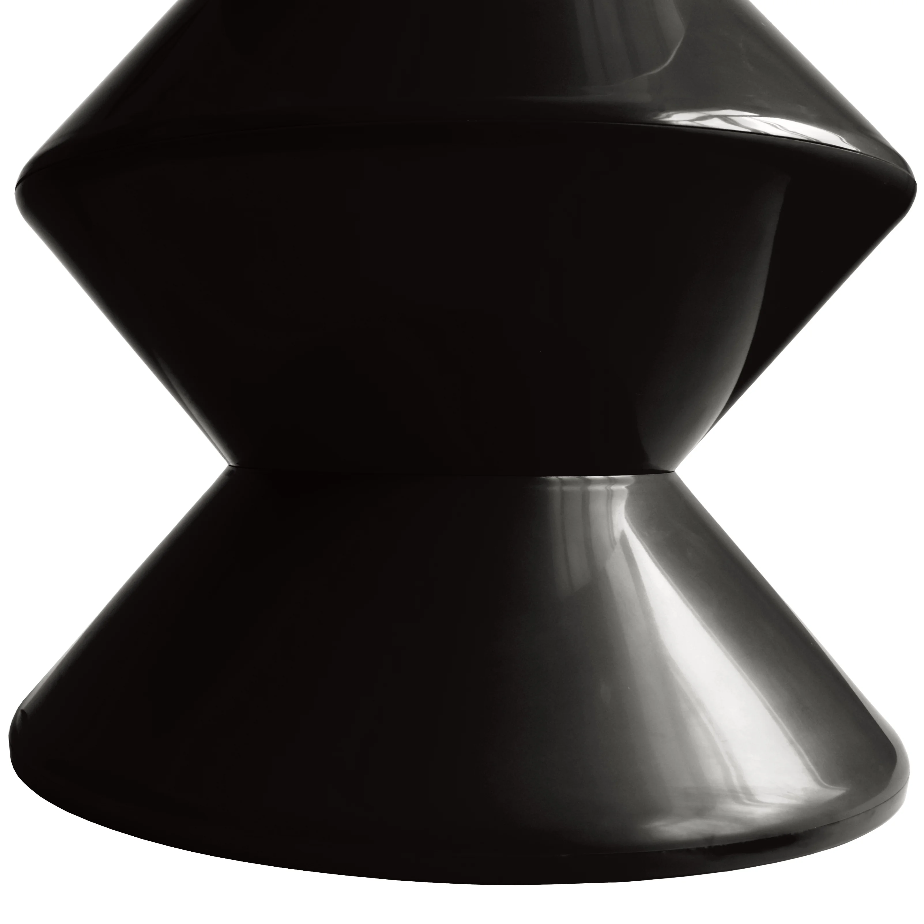 Aura Modern Plastic Side End Table, Indoor/Outdoor Use, Black