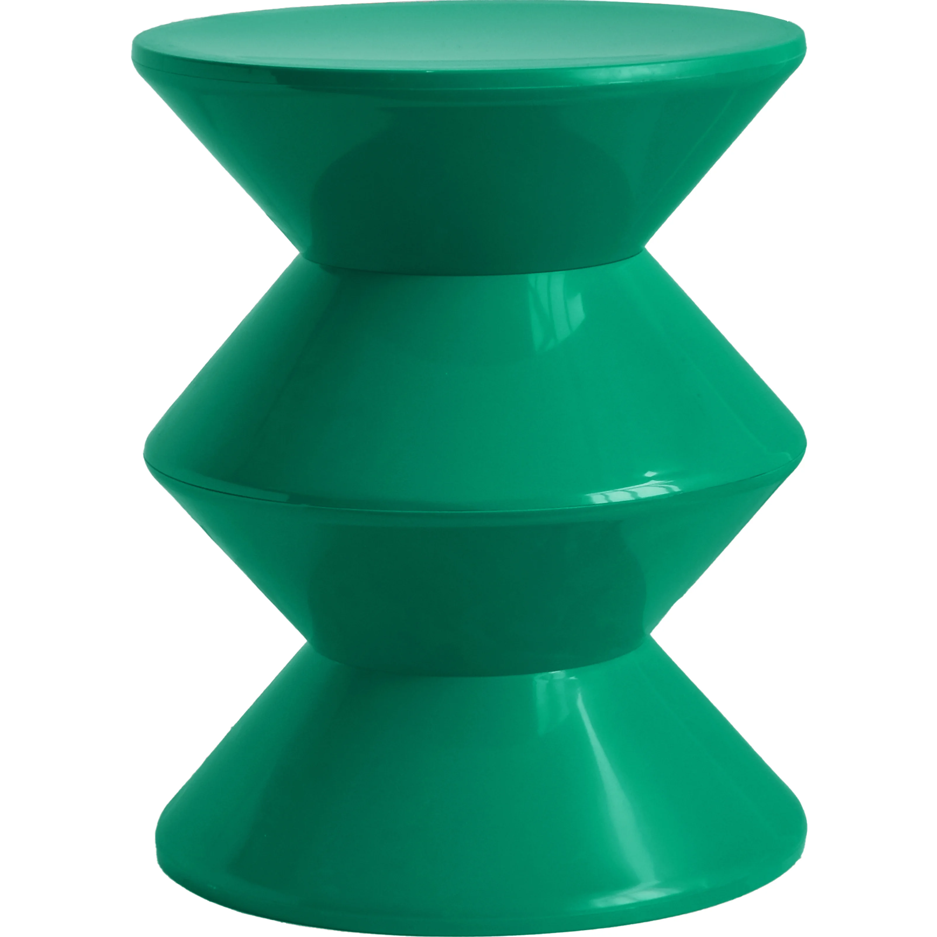 Aura Modern Plastic Side End Table, Indoor/Outdoor Use, Green
