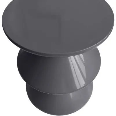 Aura Modern Plastic Side End Table, Indoor/Outdoor Use, Grey