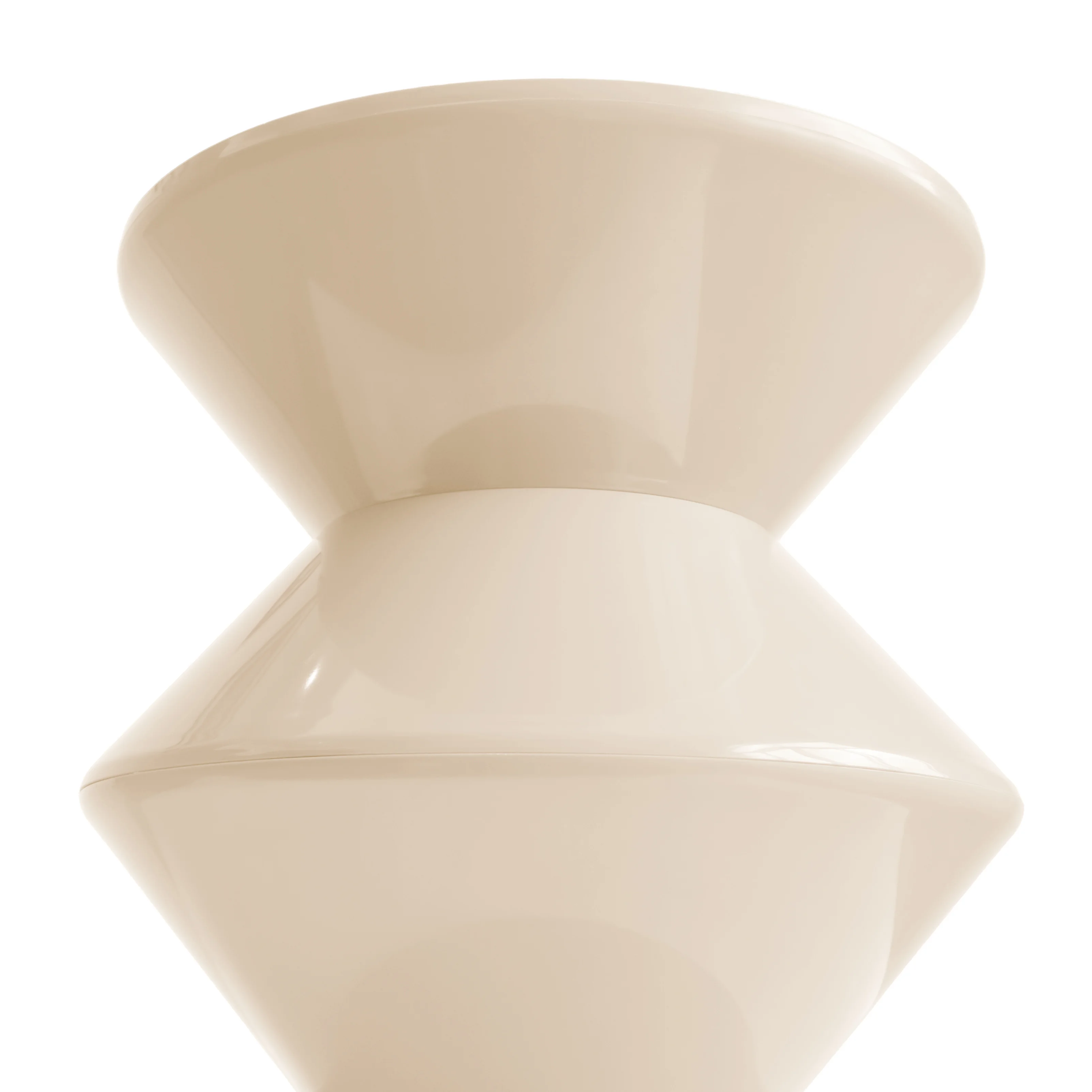 Aura Modern Plastic Side End Table, Indoor/Outdoor Use, Ivory