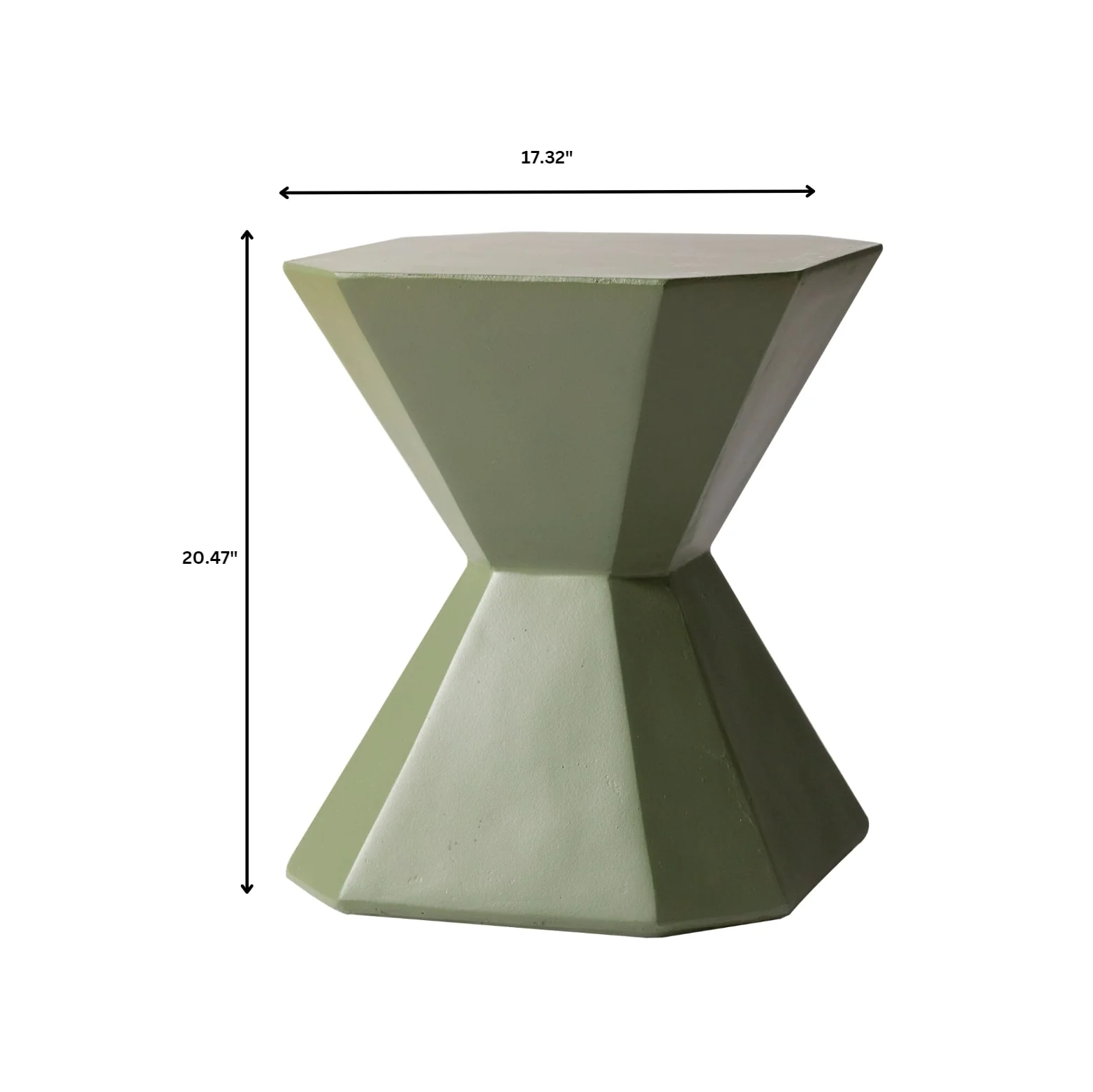Azure Collection Fiberglass Outdoor Side Table in Olive Green