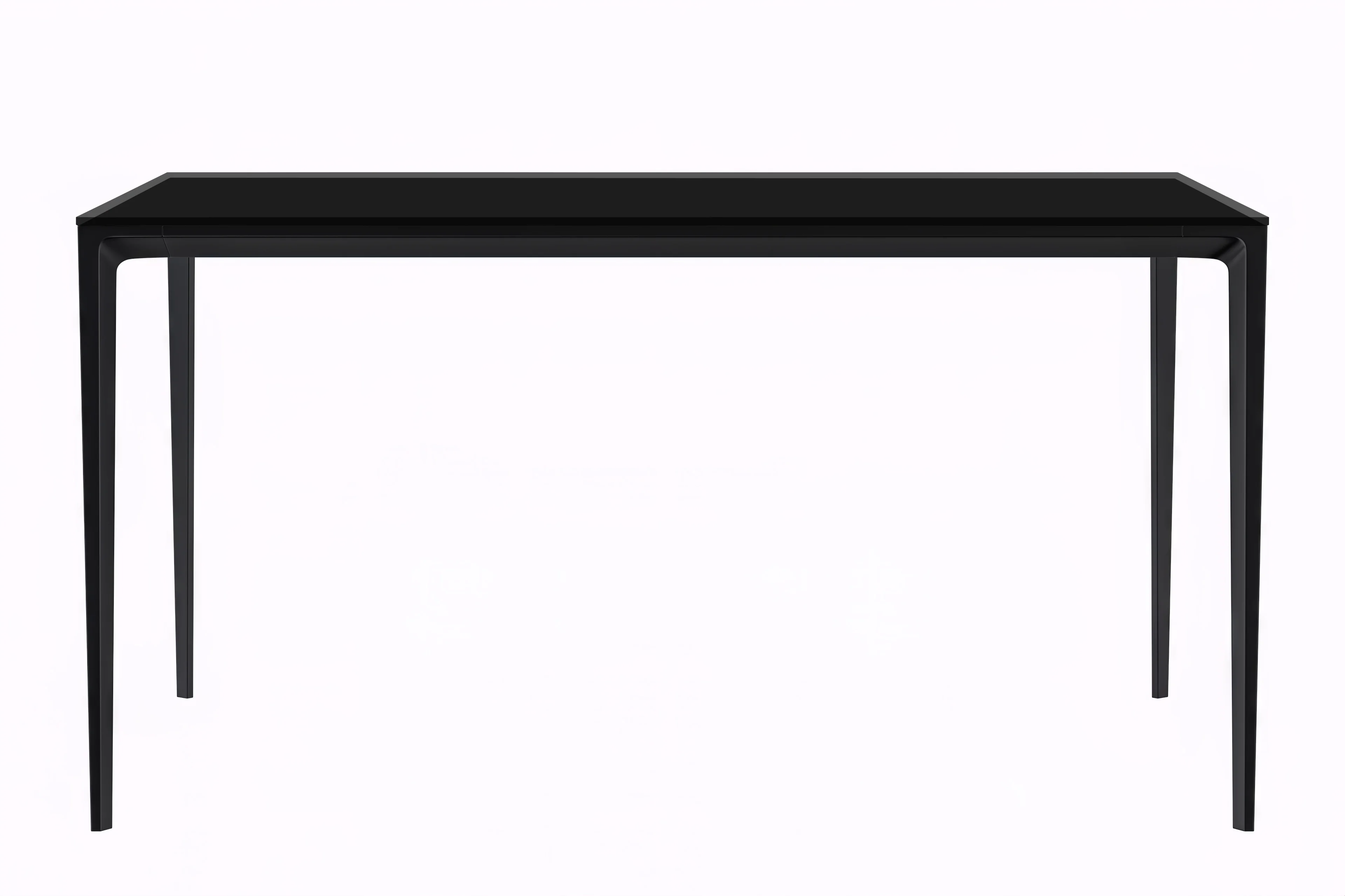 Avo Series Modern Dining Table Black Base, With 55 Black Glass Top