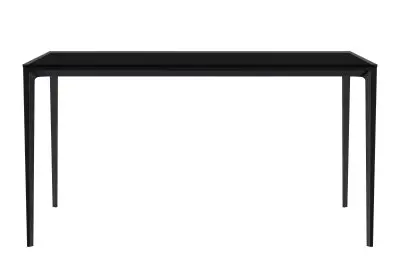 Avo Series Modern Dining Table Black Base, With 55 Black Glass Top