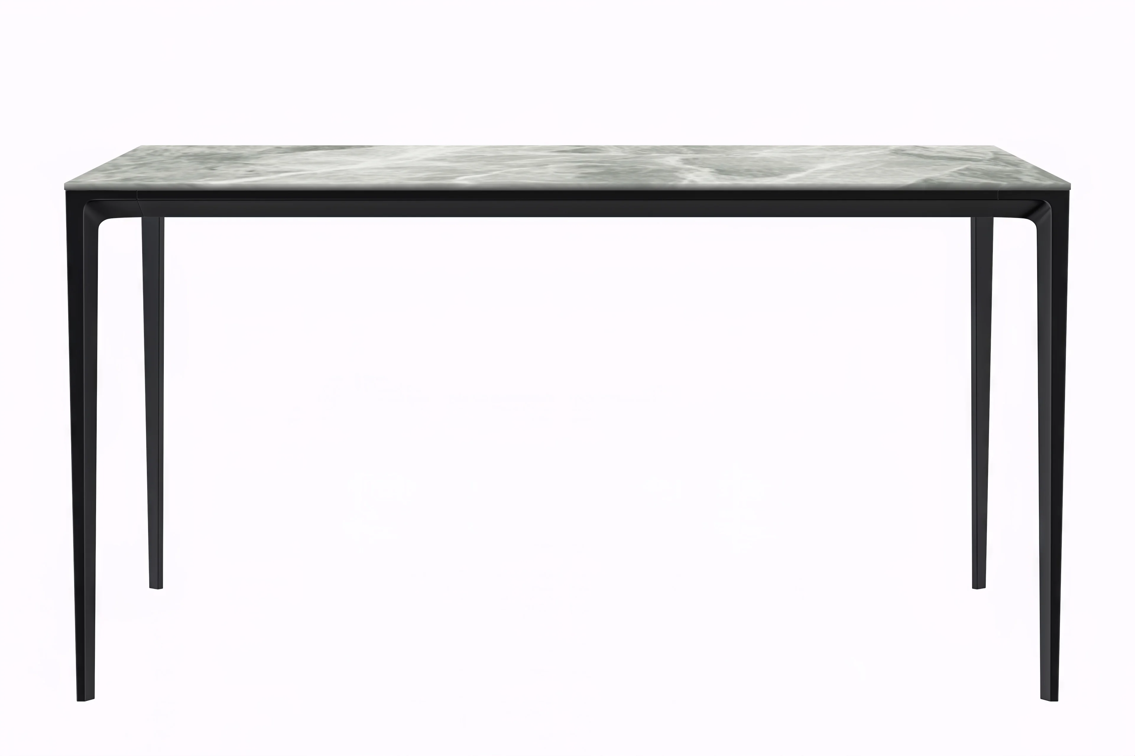 Avo Series Modern Dining Table Black Base, With 55 Light Grey Sintered Stone Top