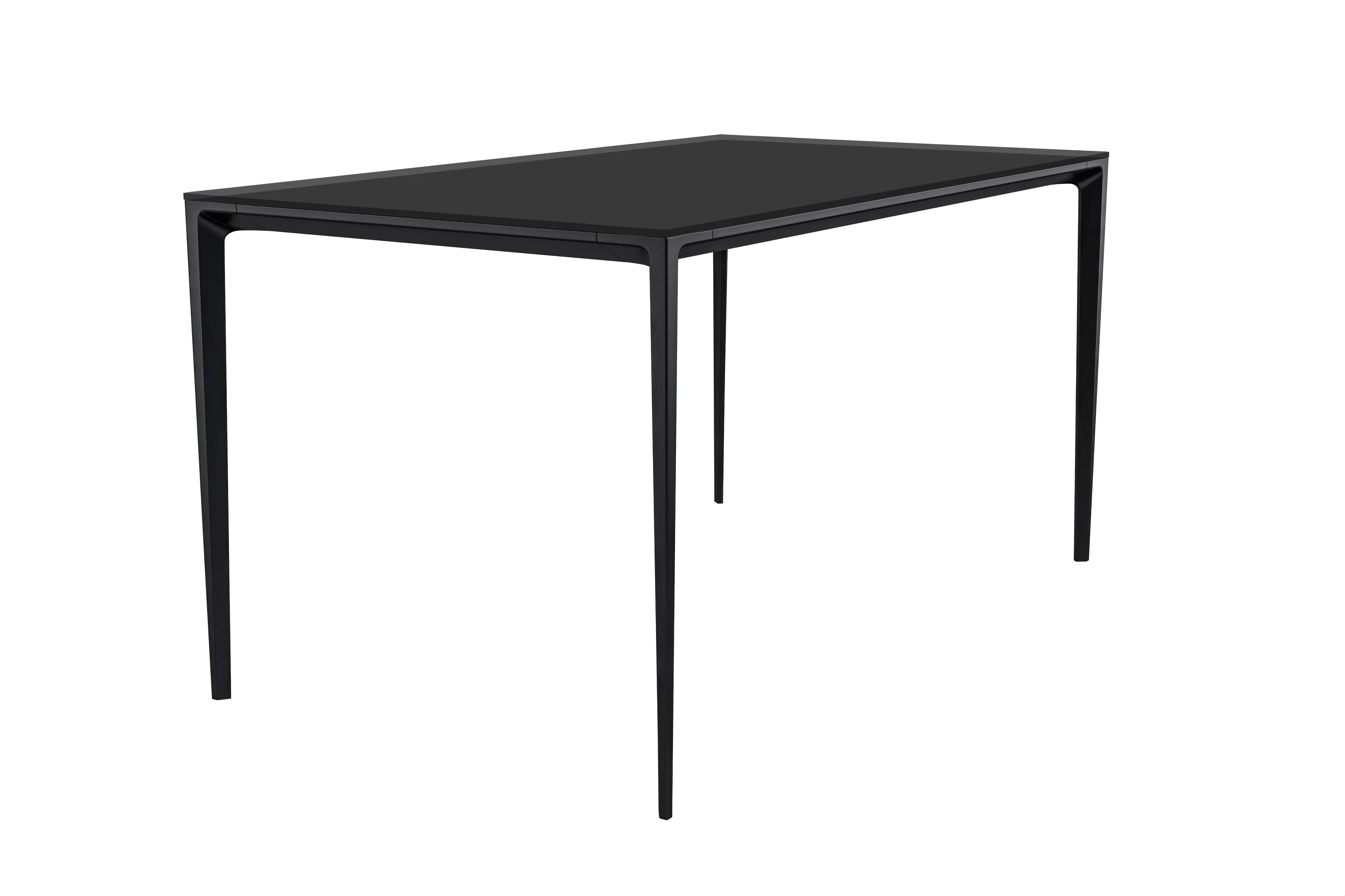 Avo Series Modern Dining Table BLack Base, With 62 Black Glass Top