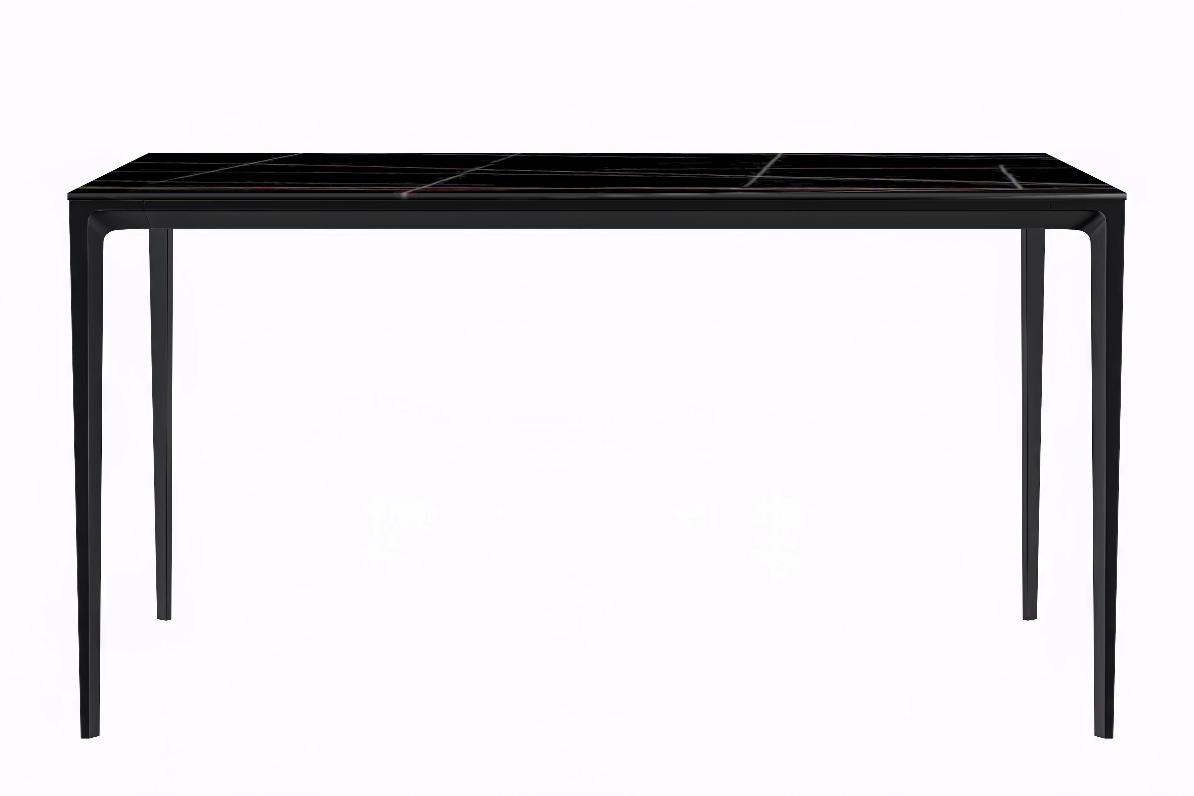 Avo Series Modern Dining Table Black Base, With 62 Black/Gold Sintered Stone Top