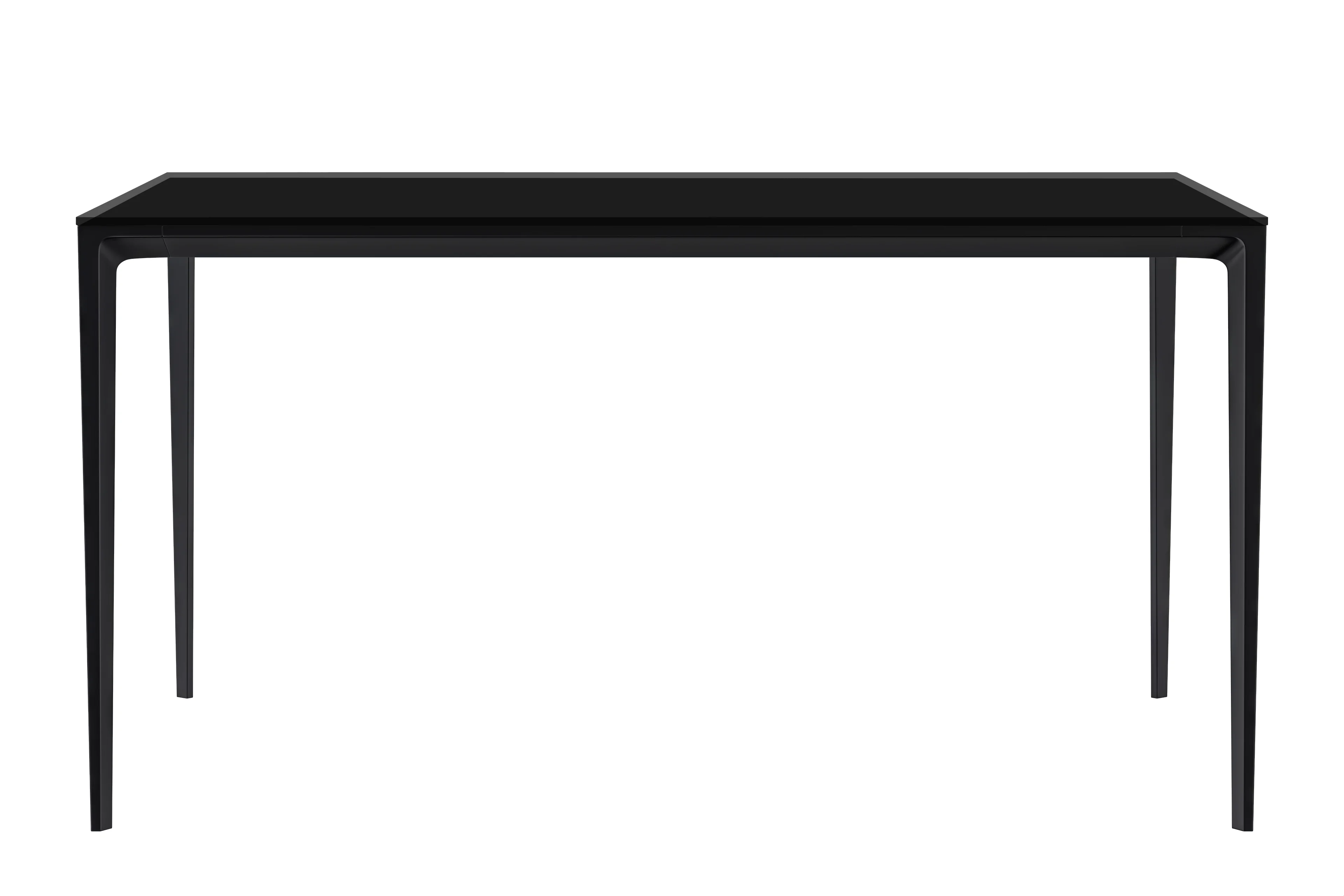 Avo Series Modern Dining Table BLack Base, With 71 Black Glass Top