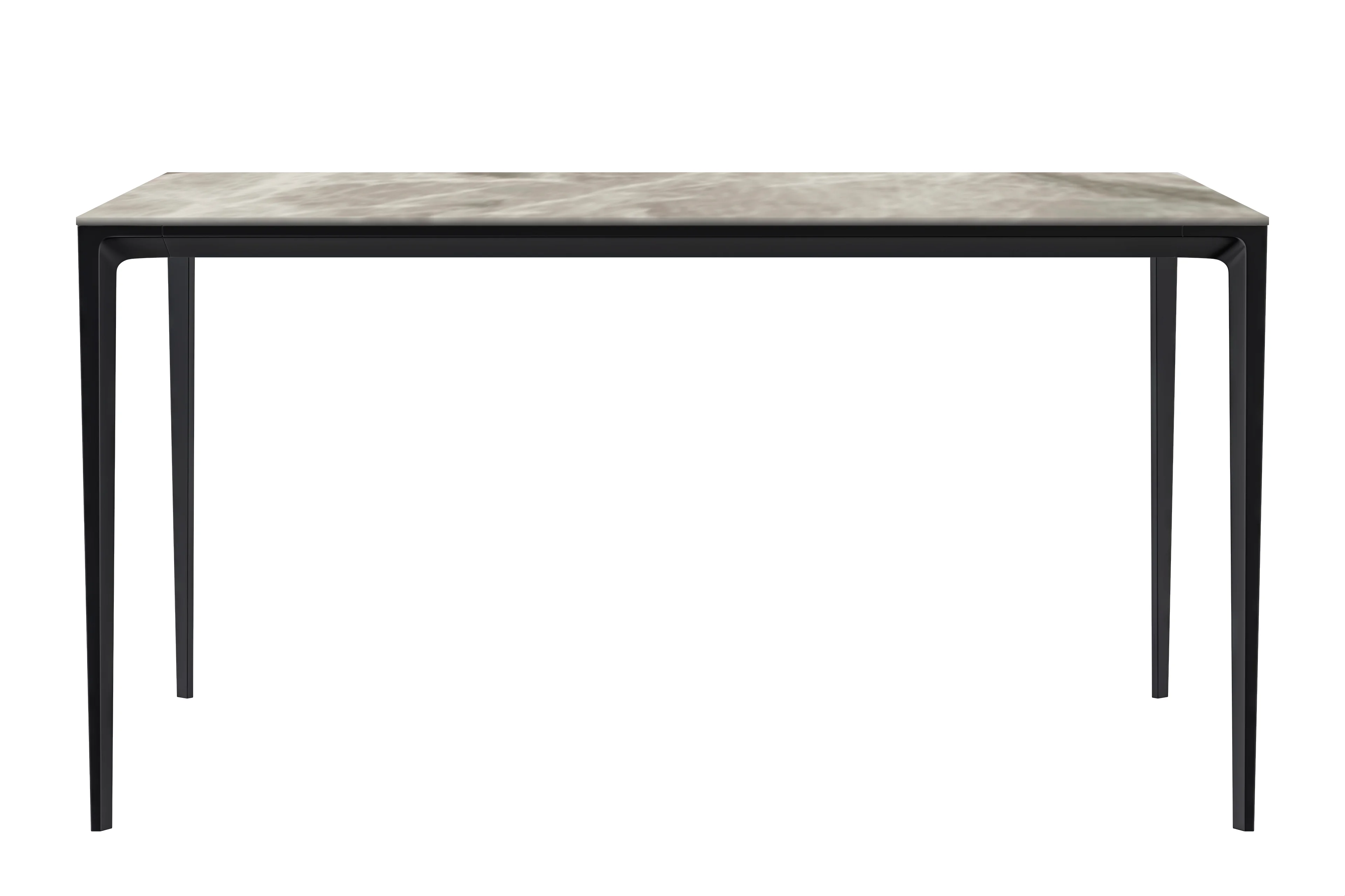 Avo Series Modern Dining Table Black Base, With 71 Deep Grey Sintered Stone Top