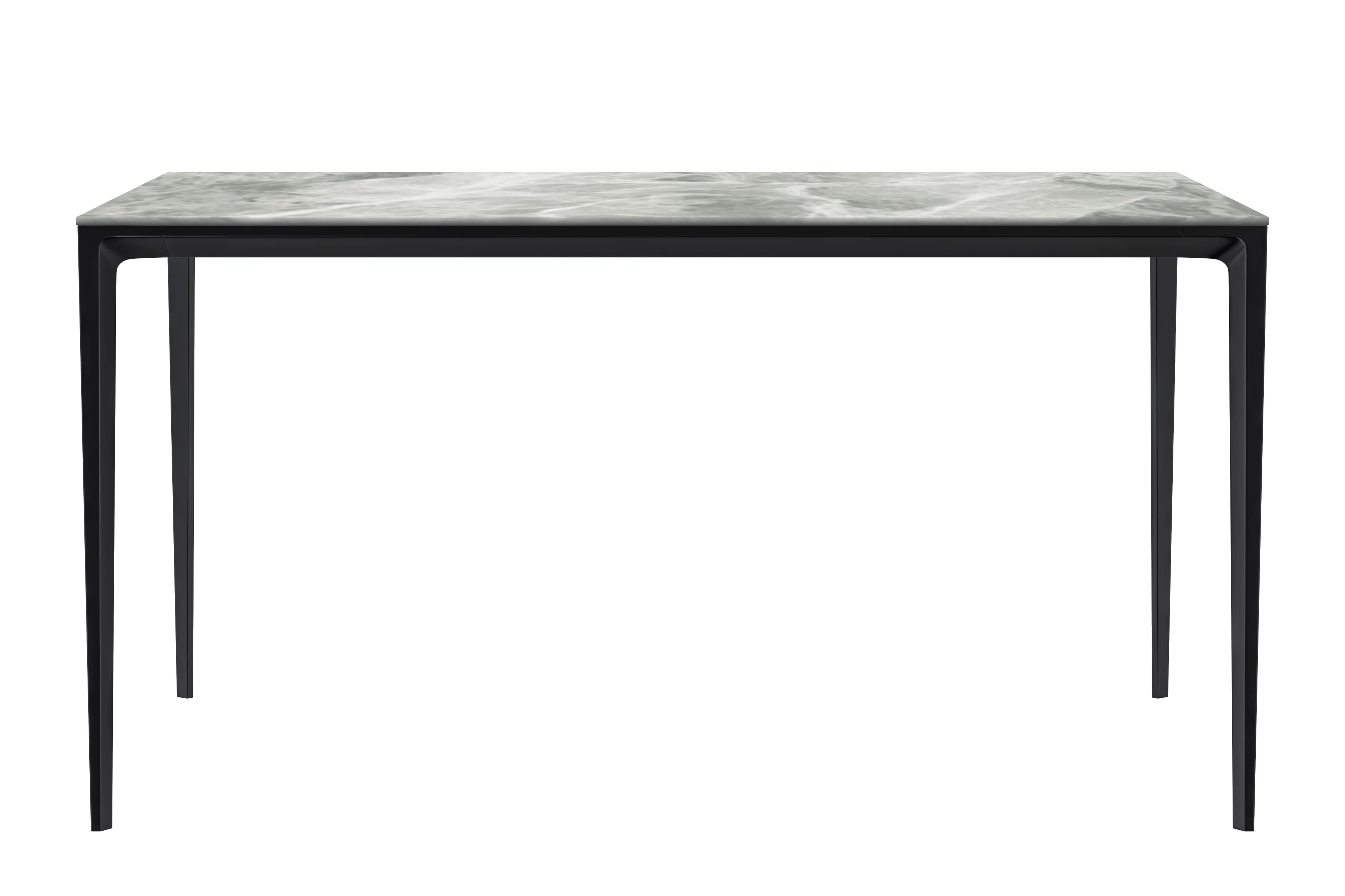 Avo Series Modern Dining Table Black Base, With 71 Light Grey Sintered Stone Top