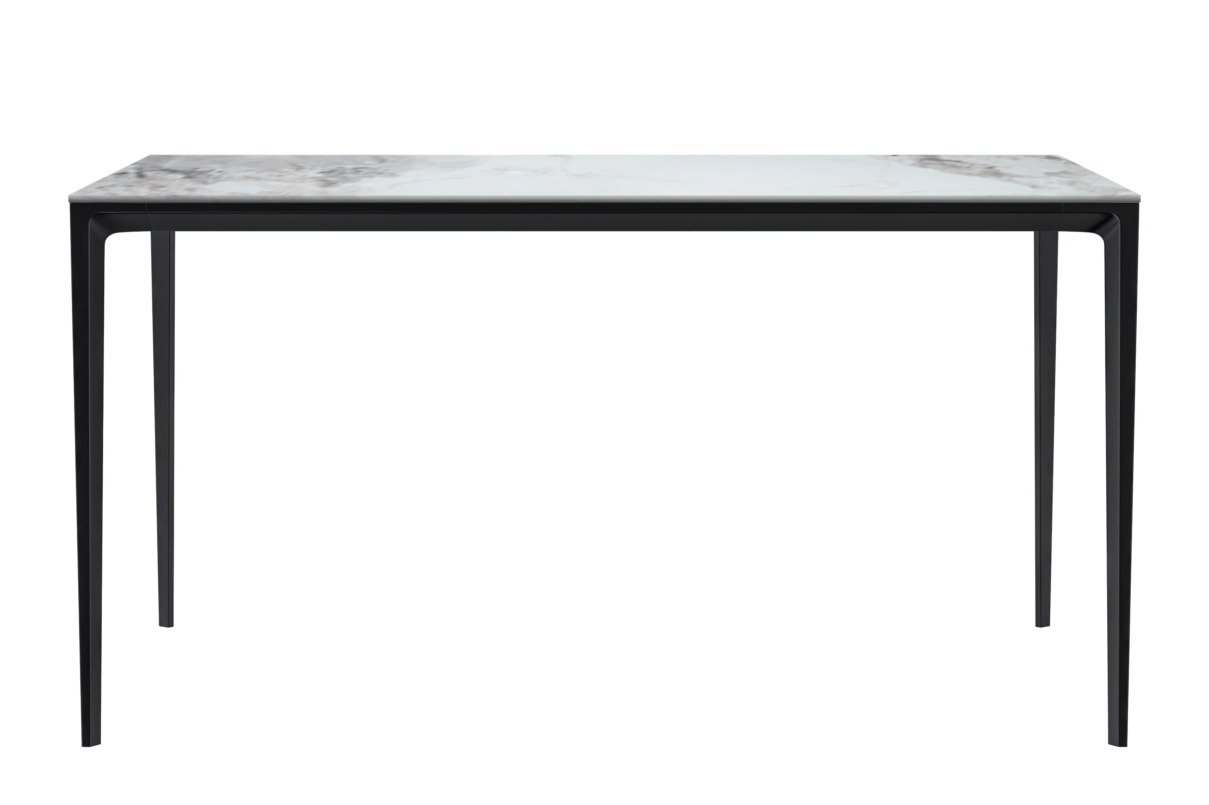 Avo Series Modern Dining Table Black Base, With 71 Medium Grey Sintered Stone Top