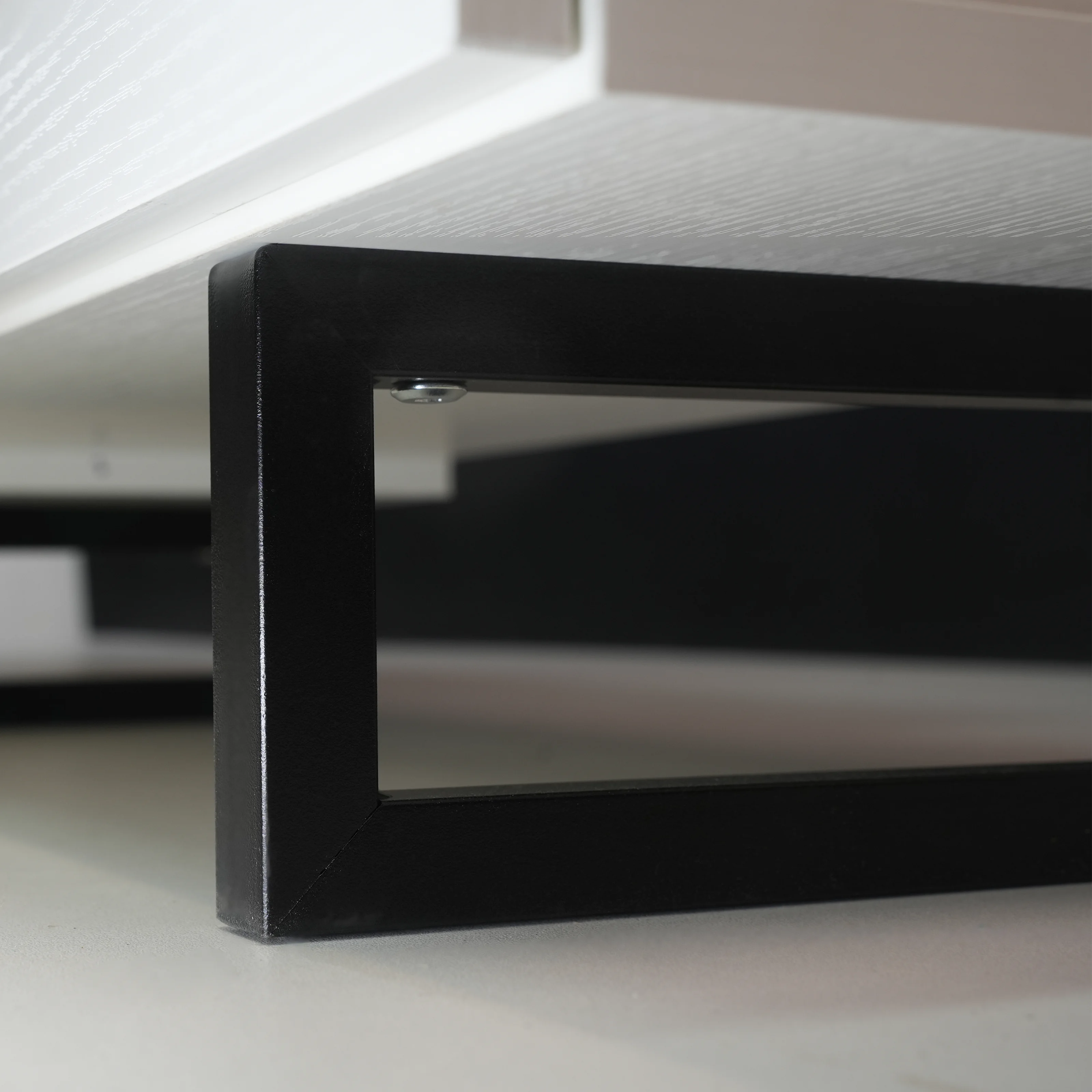 Avery Mid-Century Modern TV Stand with MDF Cabinet and Powder Coated Steel Legs