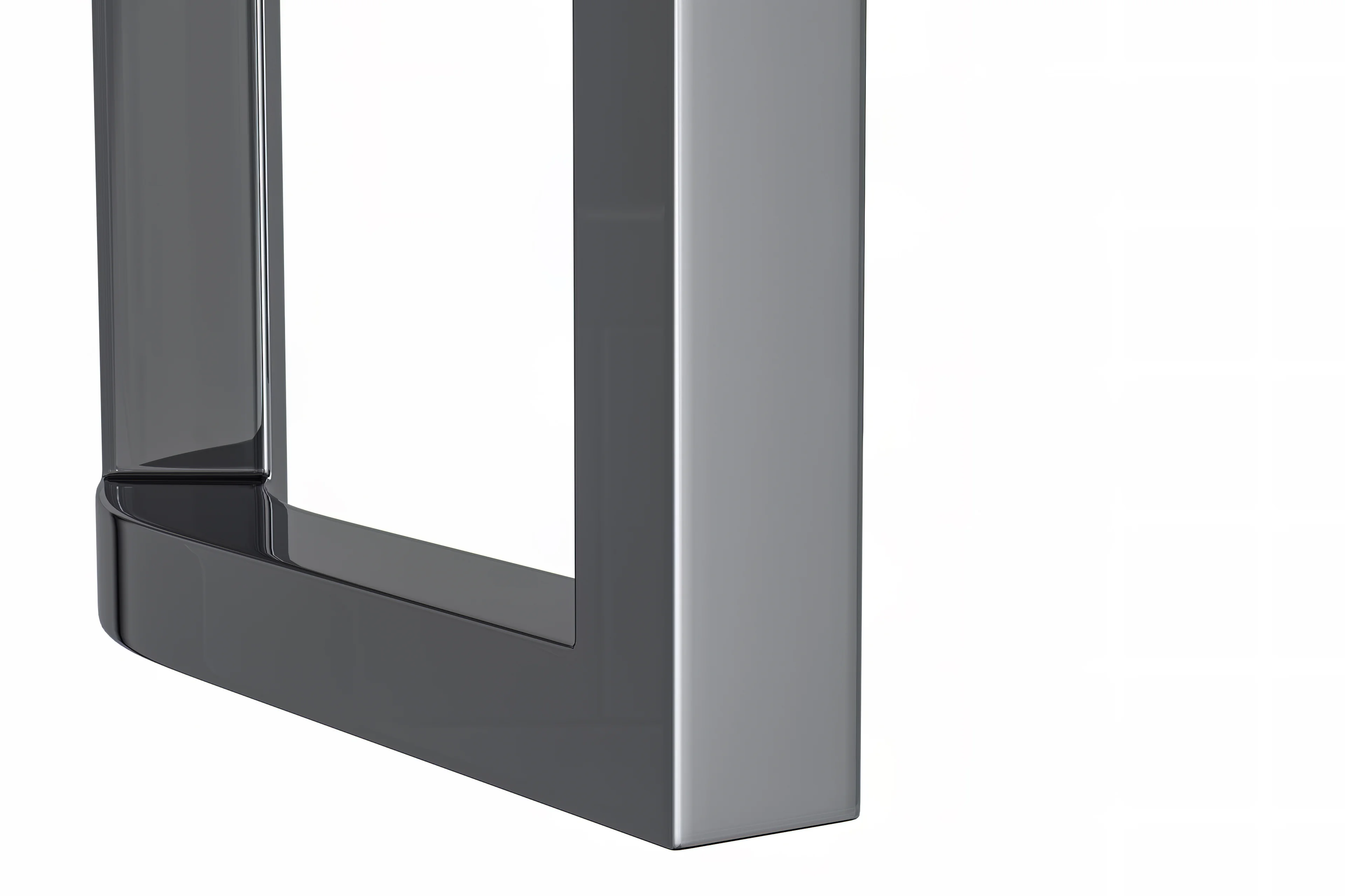 Astra Series Modern Dining Table Stainless Steel Base, With 62" Black Glass Top