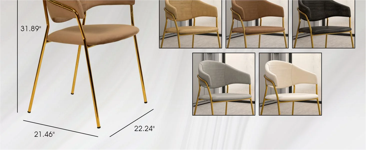 Bella Collection Modern Dining Chair in Brown