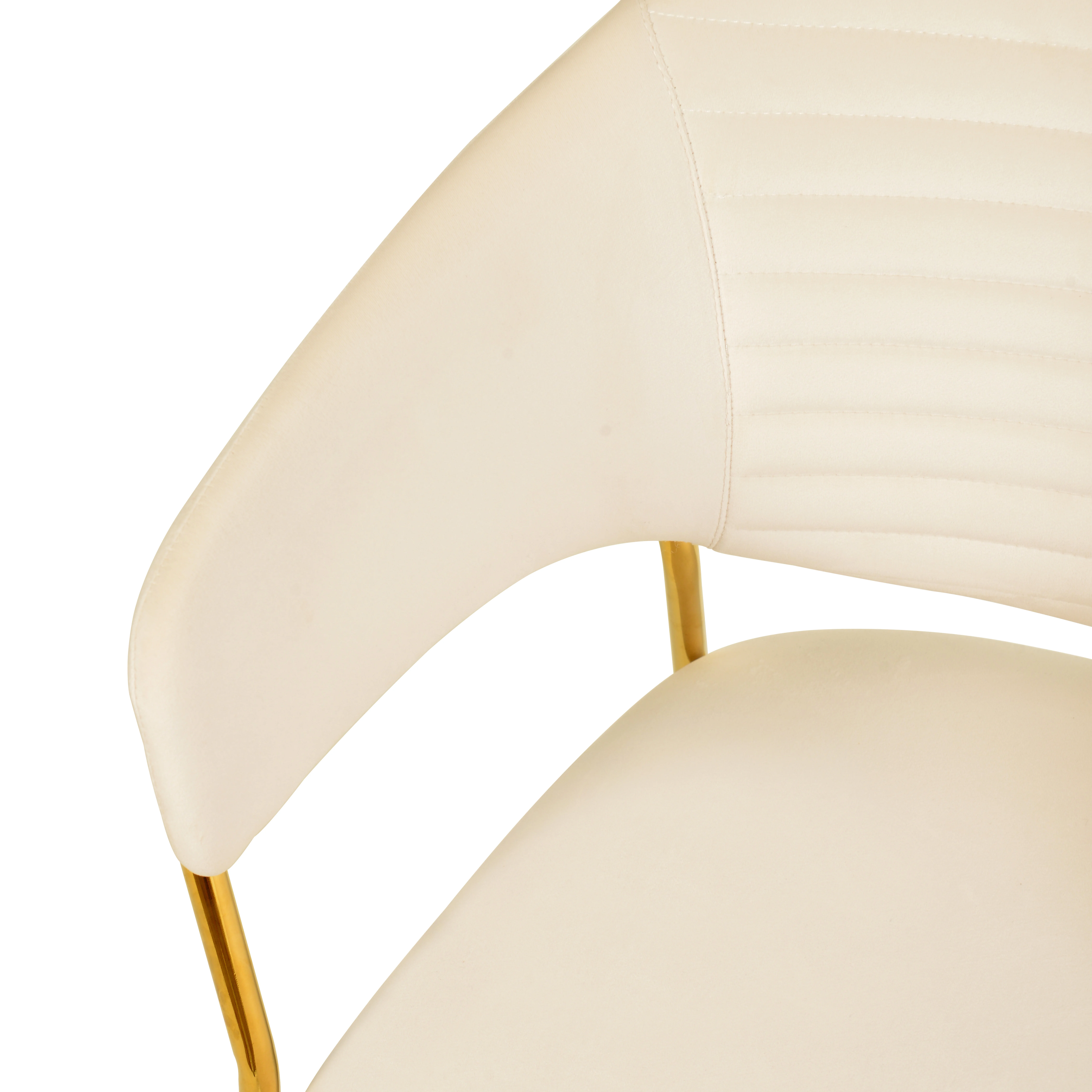 Bella Collection Modern Dining Chair in Off White