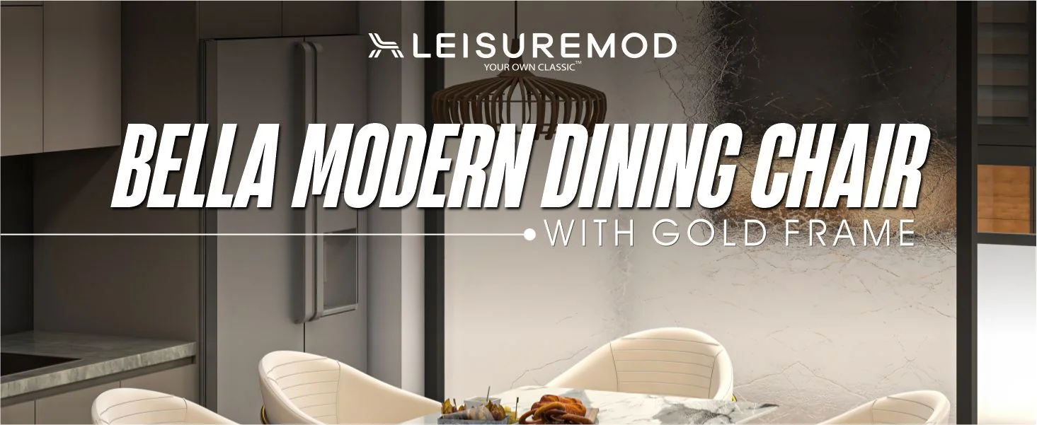 Bella Collection Modern Dining Chair in Off White