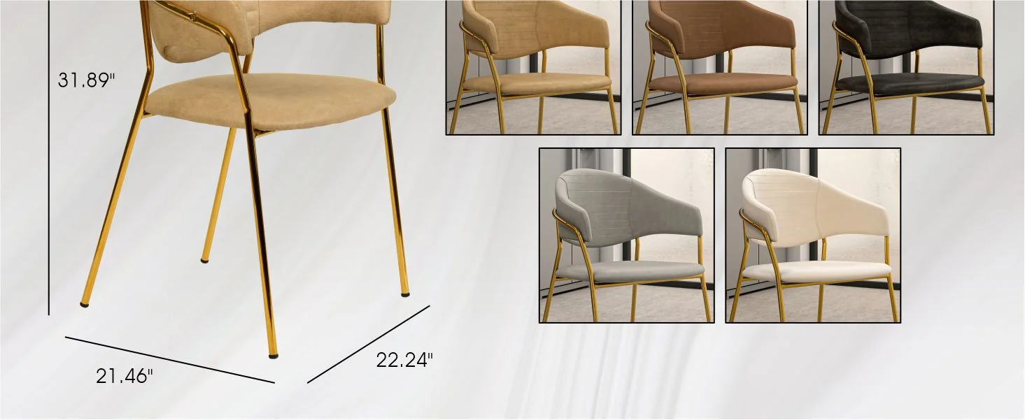 Bella Collection Modern Dining Chair in Toupe