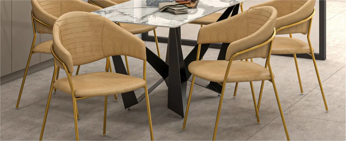 Bella Collection Modern Dining Chair in Taupe Set of 2