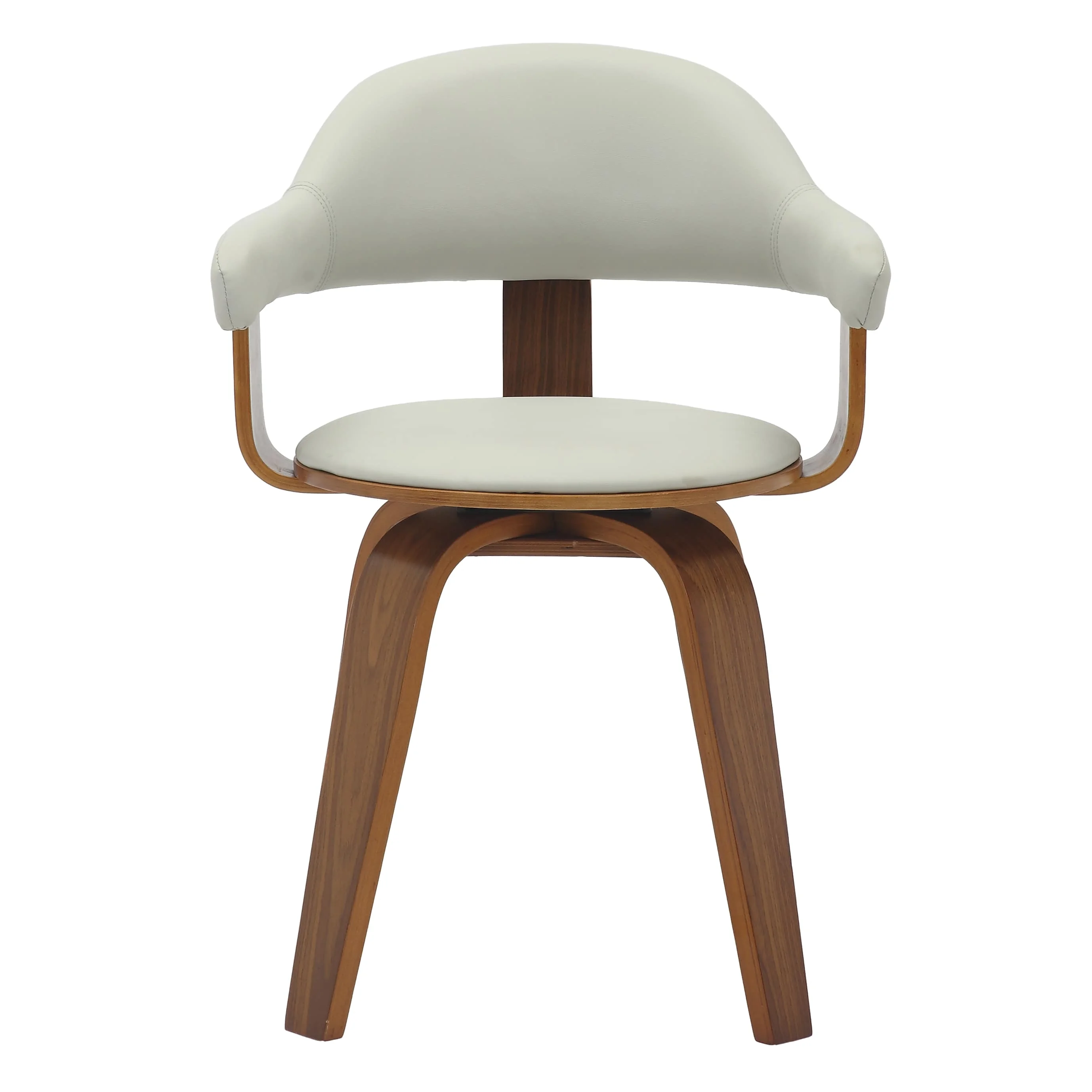 Modern Wooden Dining Chair, Walnut Color Frame in Grey, Brivo Collection By LeisrueMod