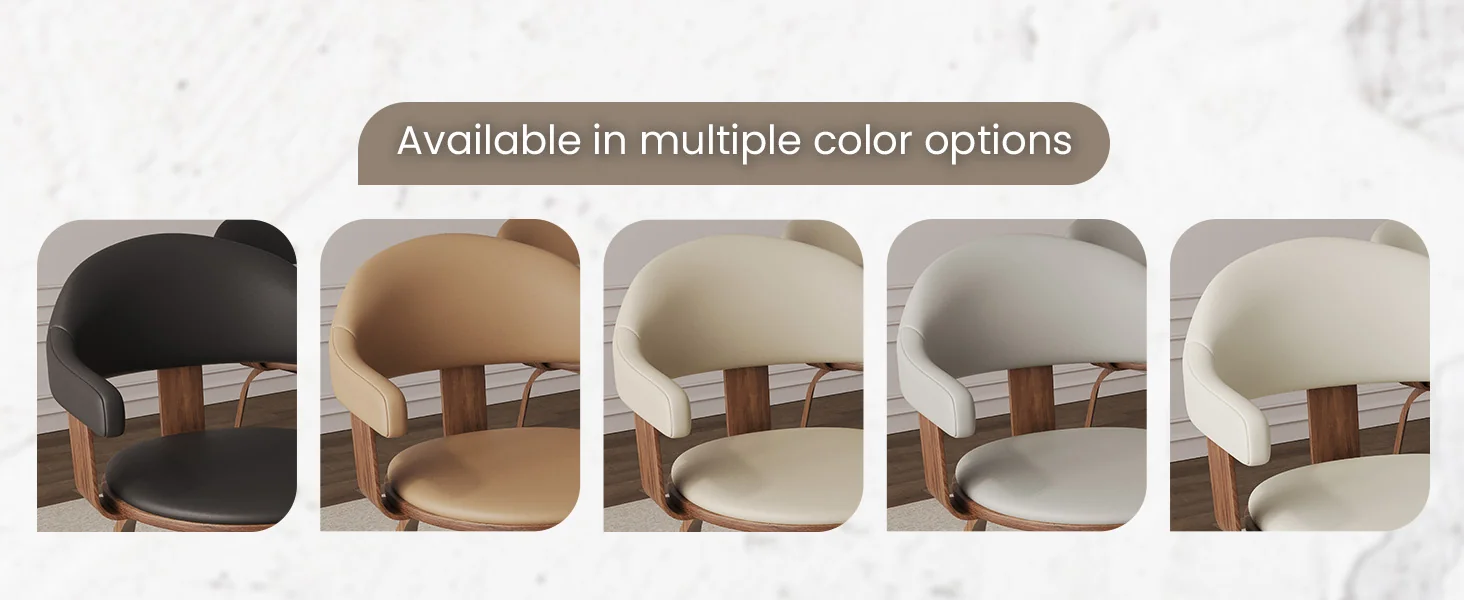 Modern Wooden Dining Chair, Walnut Color Frame in Grey, Brivo Collection By LeisrueMod