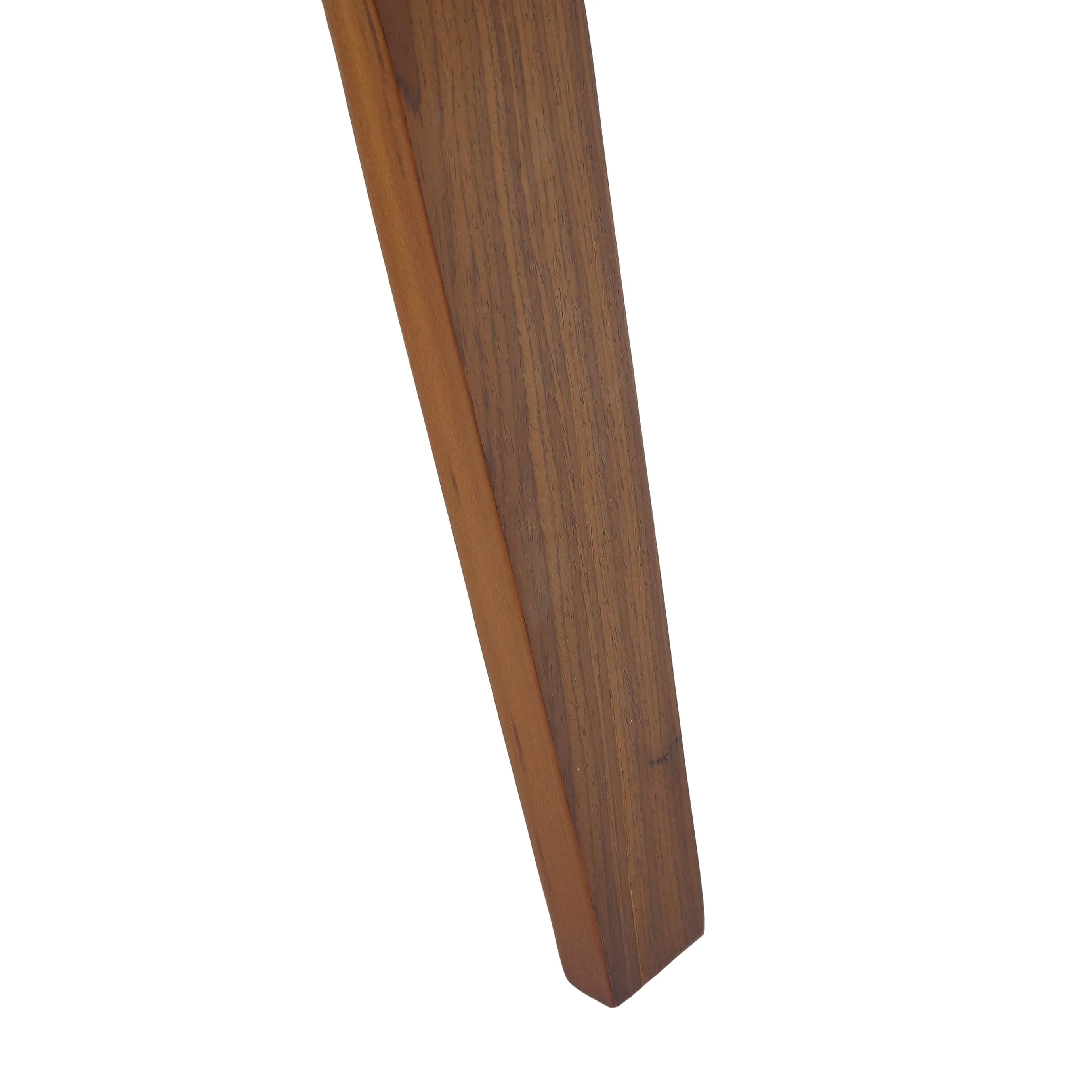 Modern Wooden Dining Chair, Walnut Color Frame in White, Brivo Collection By LeisrueMod