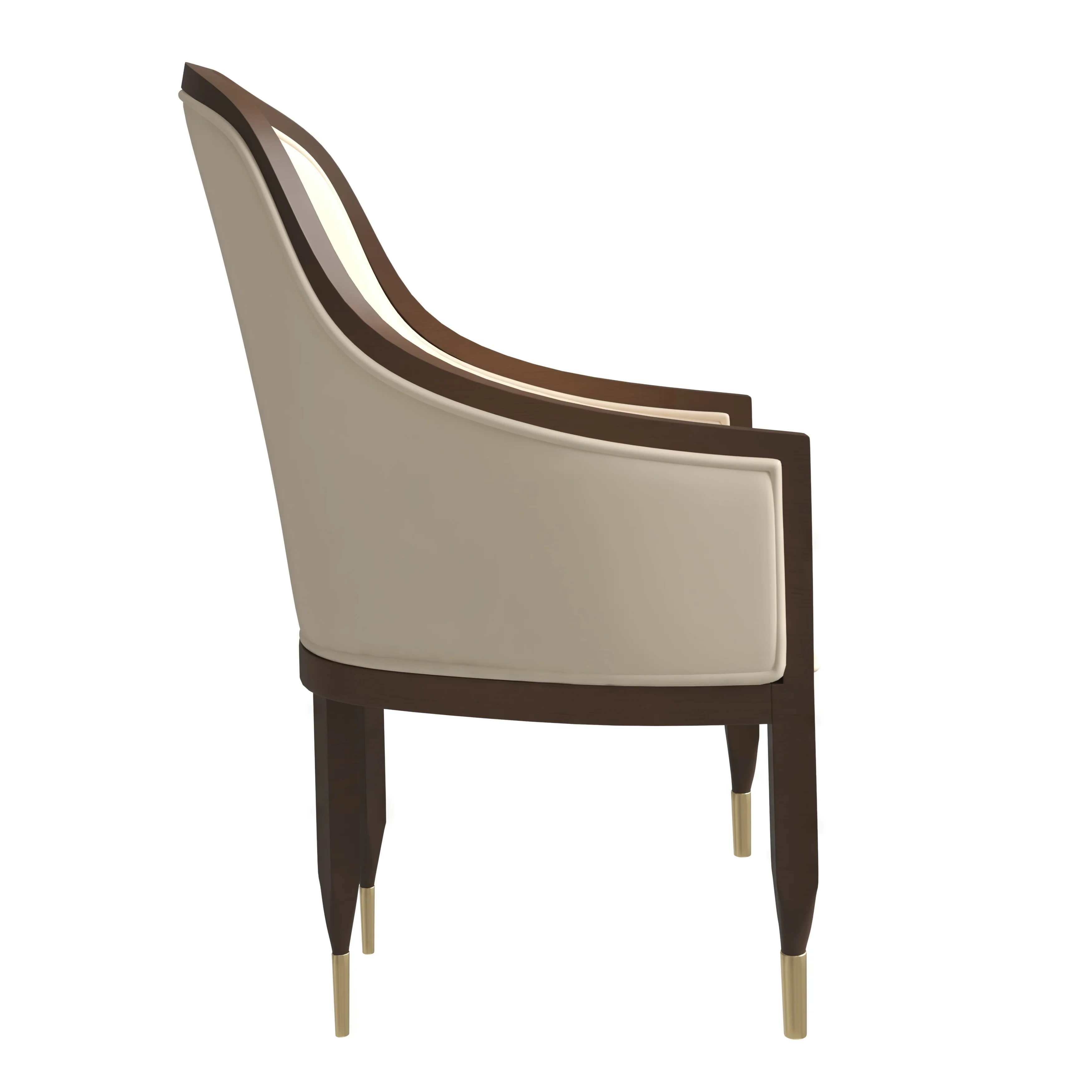 Belle Series Modern Dining Chair in Cream