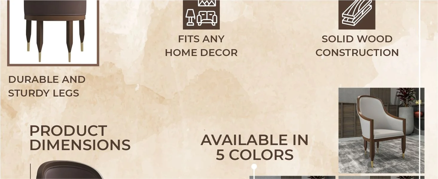 Belle Series Modern Dining Chair in Dark Brown