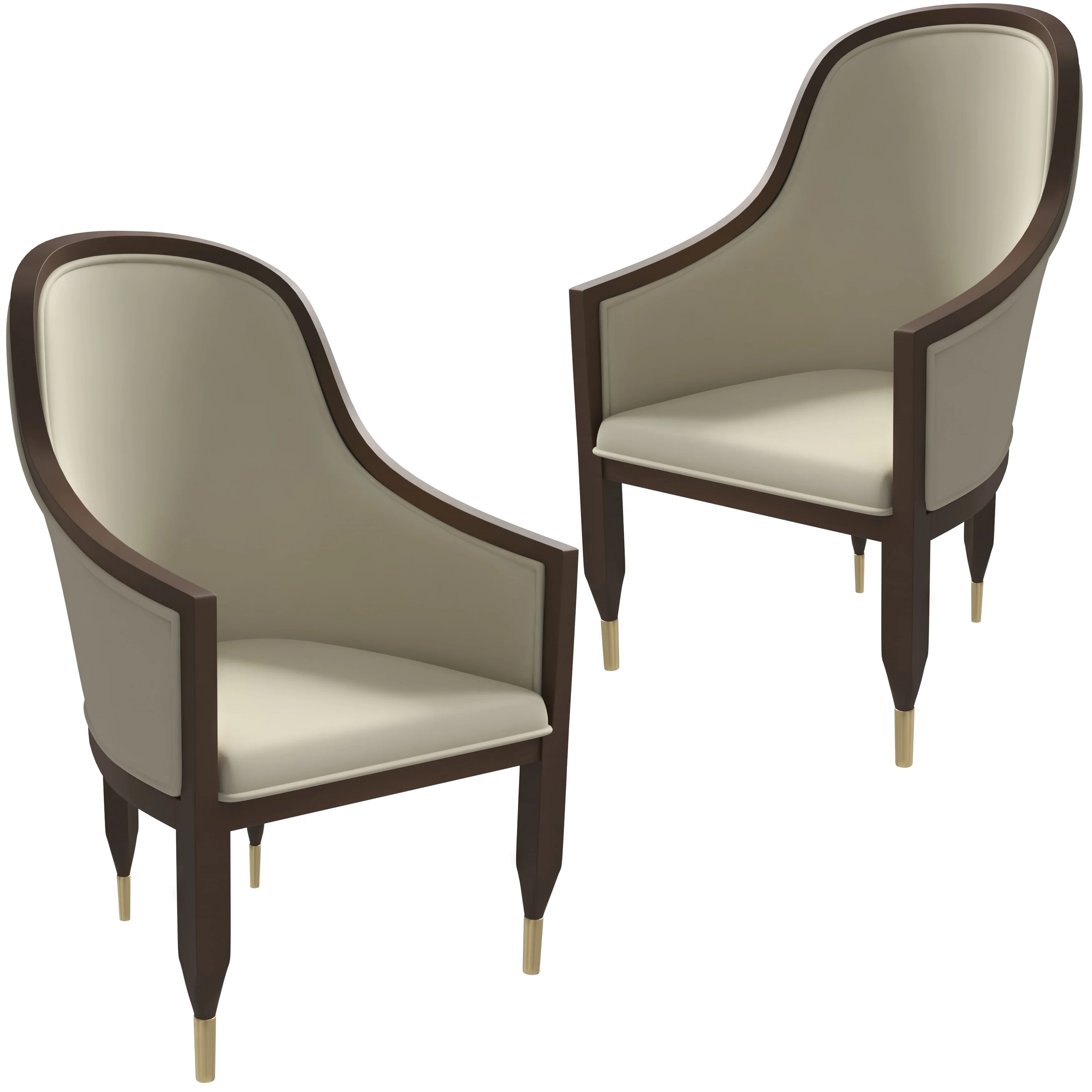 Belle Series Modern Dining Chair in Light Toupe