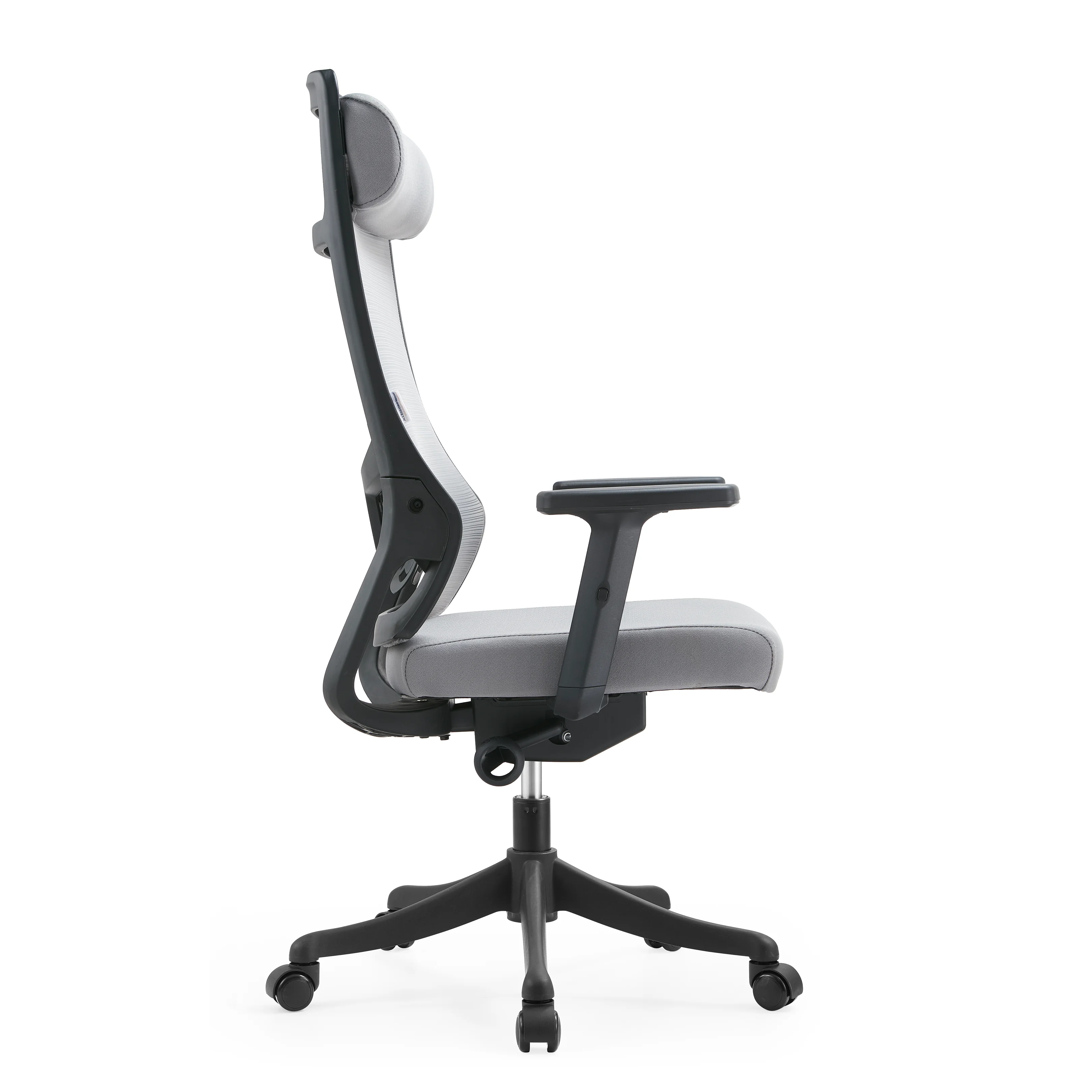Benmar Home Leather Guest Office Chair in Charcoal