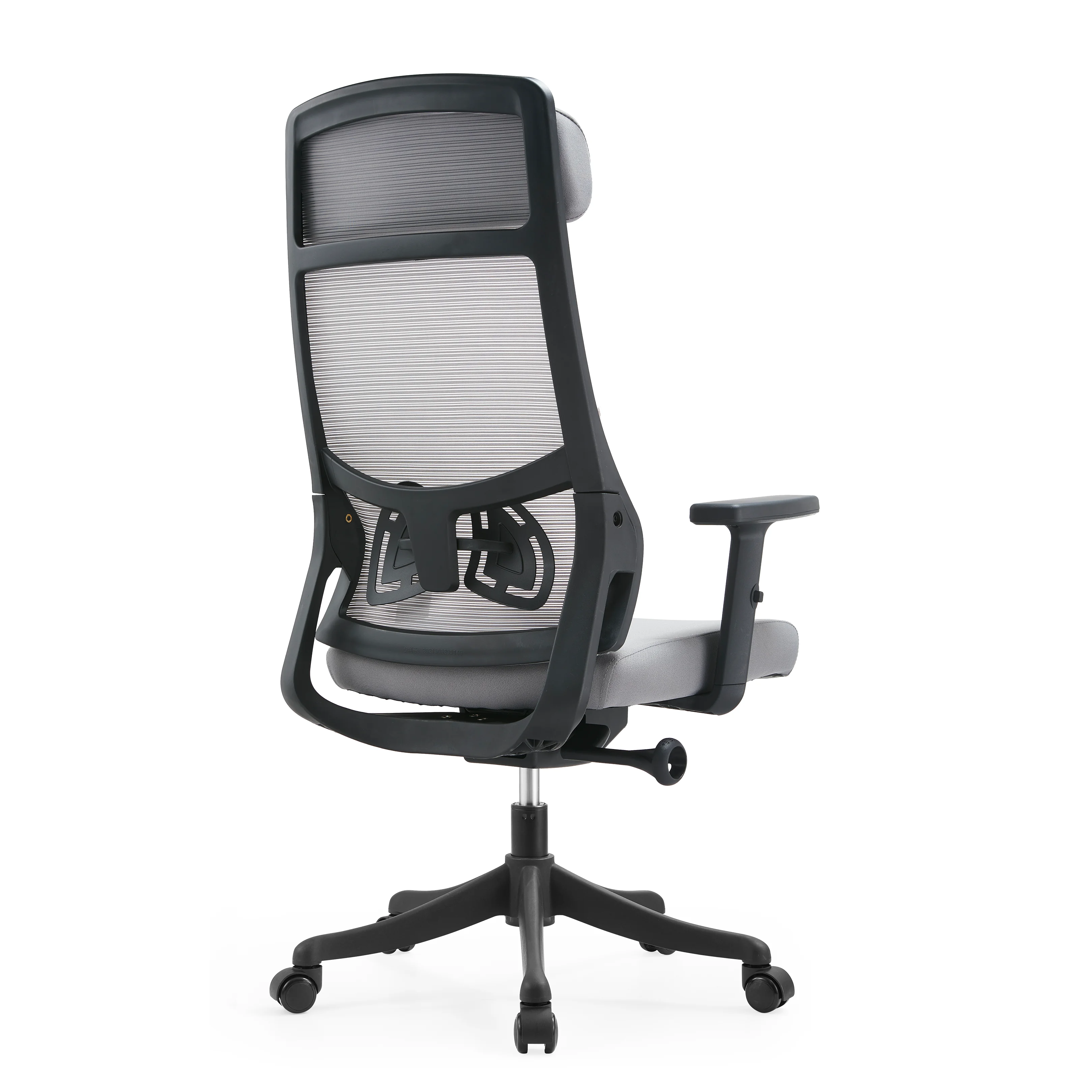 Benmar Home Leather Guest Office Chair in Charcoal