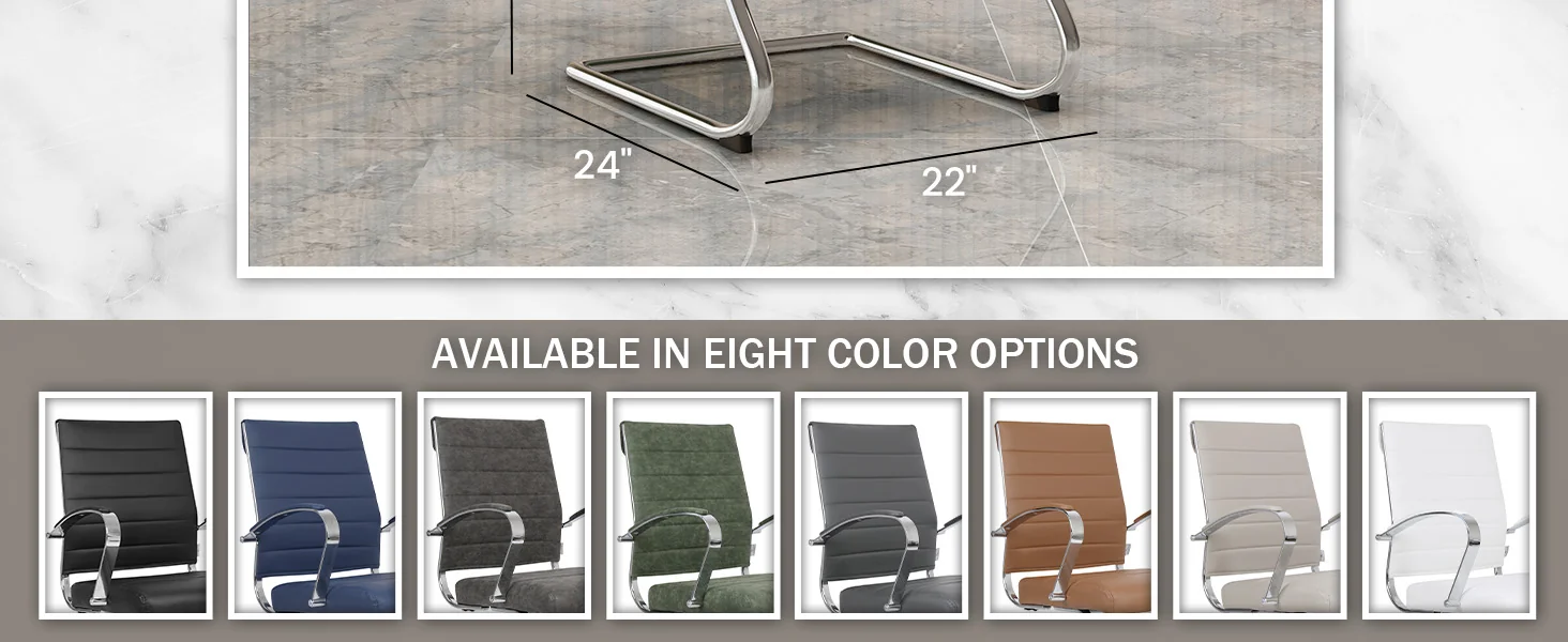 Benmar Home Leather Guest Office Chair in Green