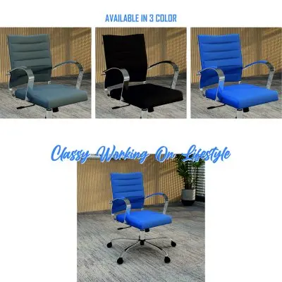 Benmar Home Mesh Office Chair in Navy Blue