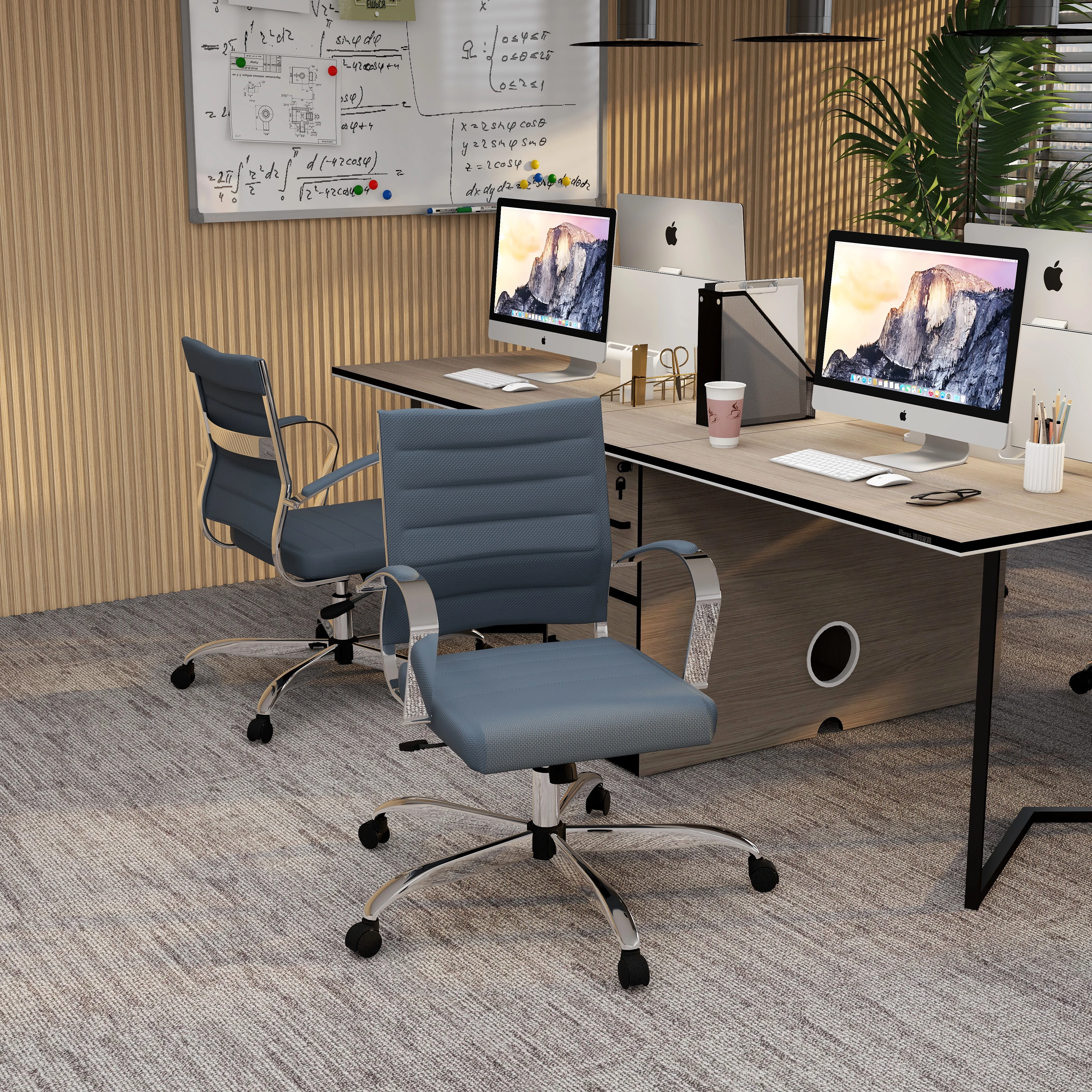 Benmar Home Mesh Office Chair in Grey