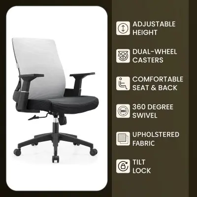 Office Brio Series Office Task Chair In White