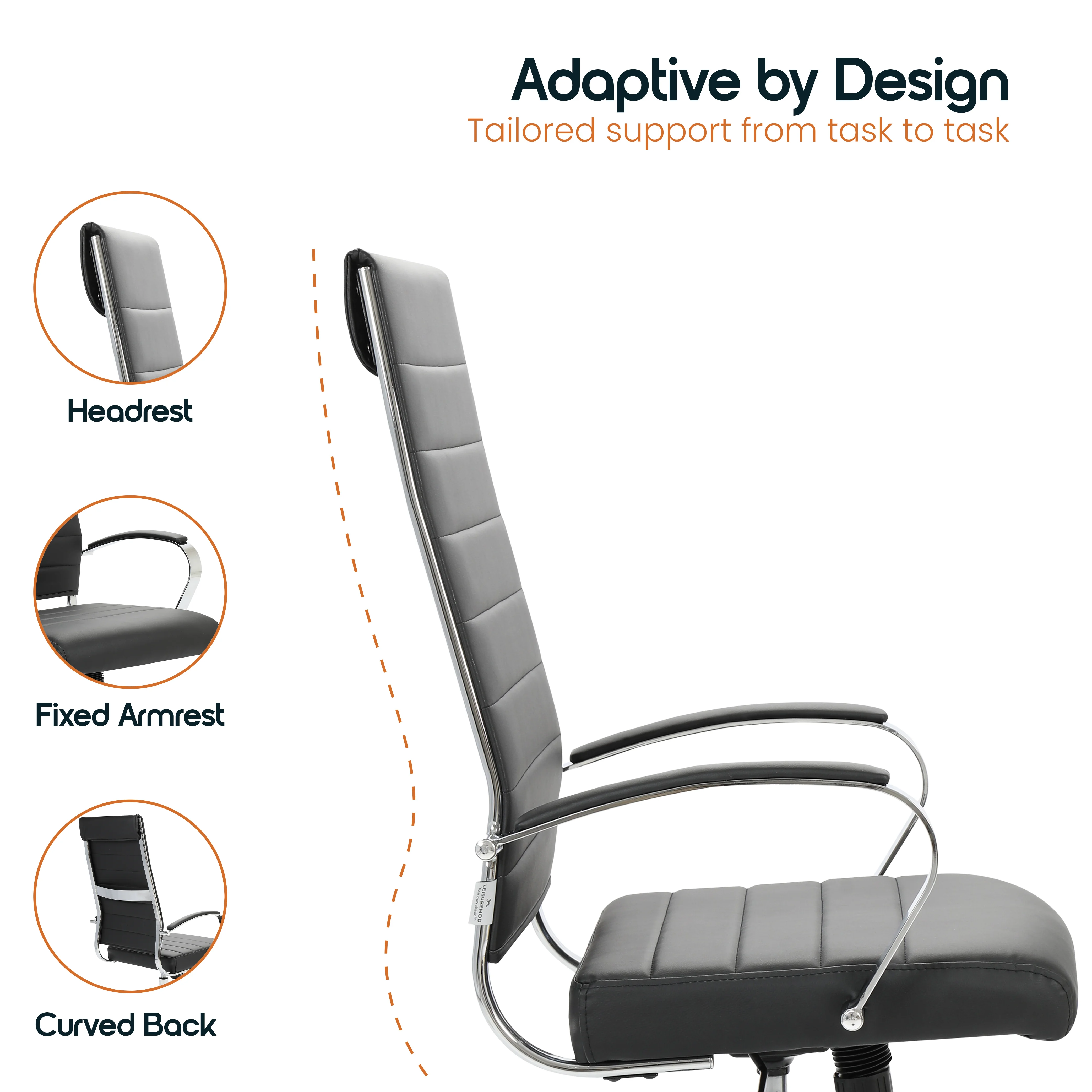 Benmar High-Back Leather Office Chair