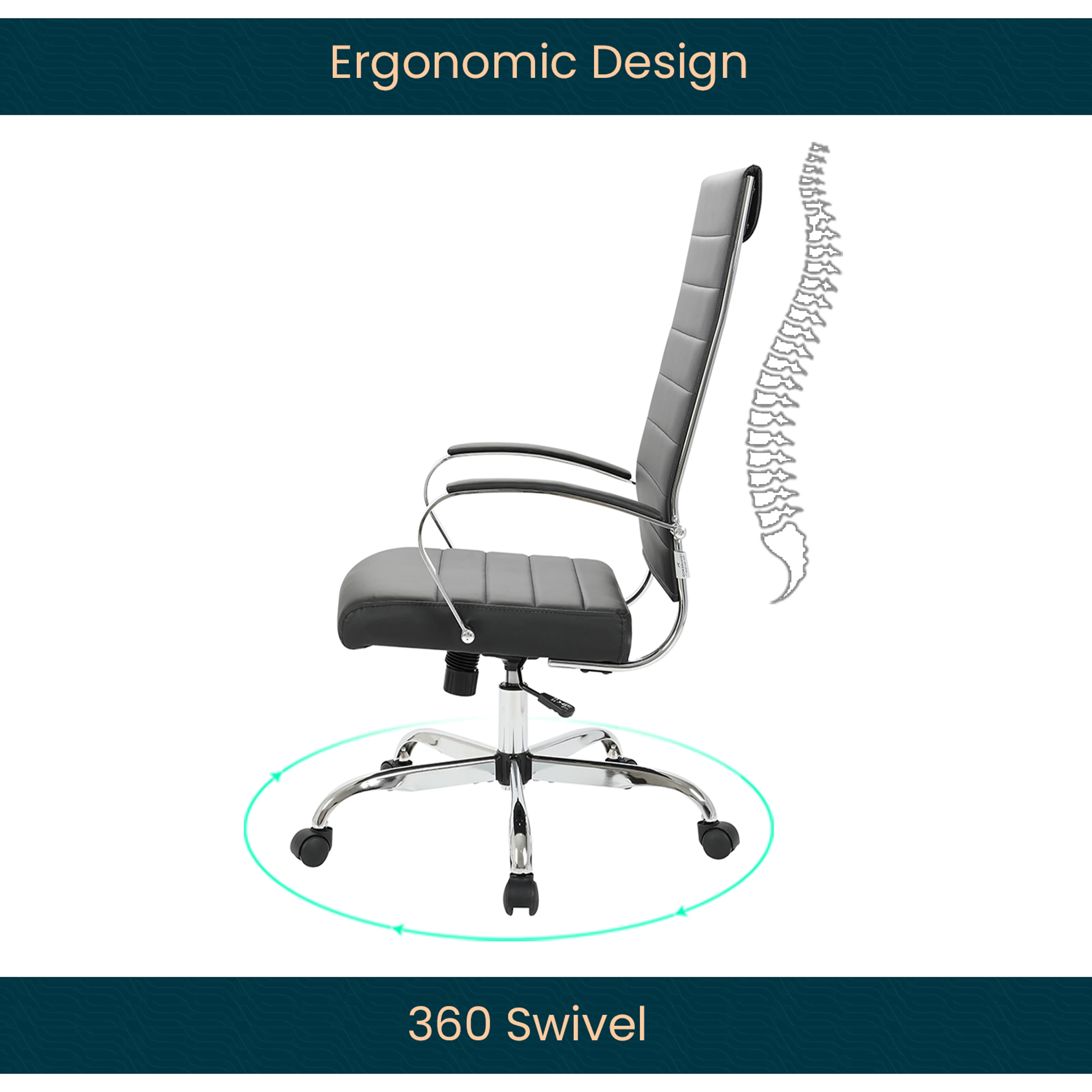 Benmar High-Back Leather Office Chair