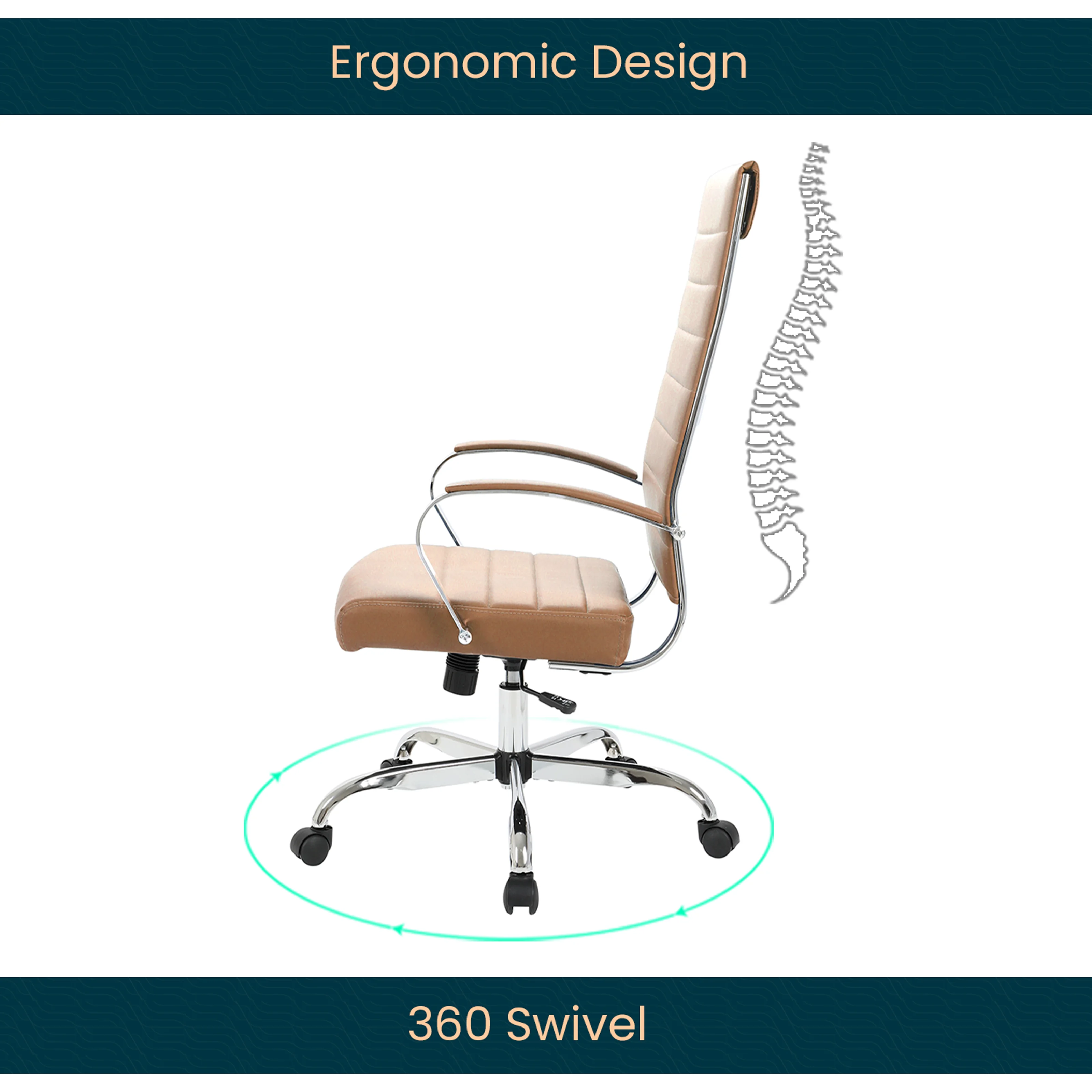 Benmar High-Back Leather Office Chair